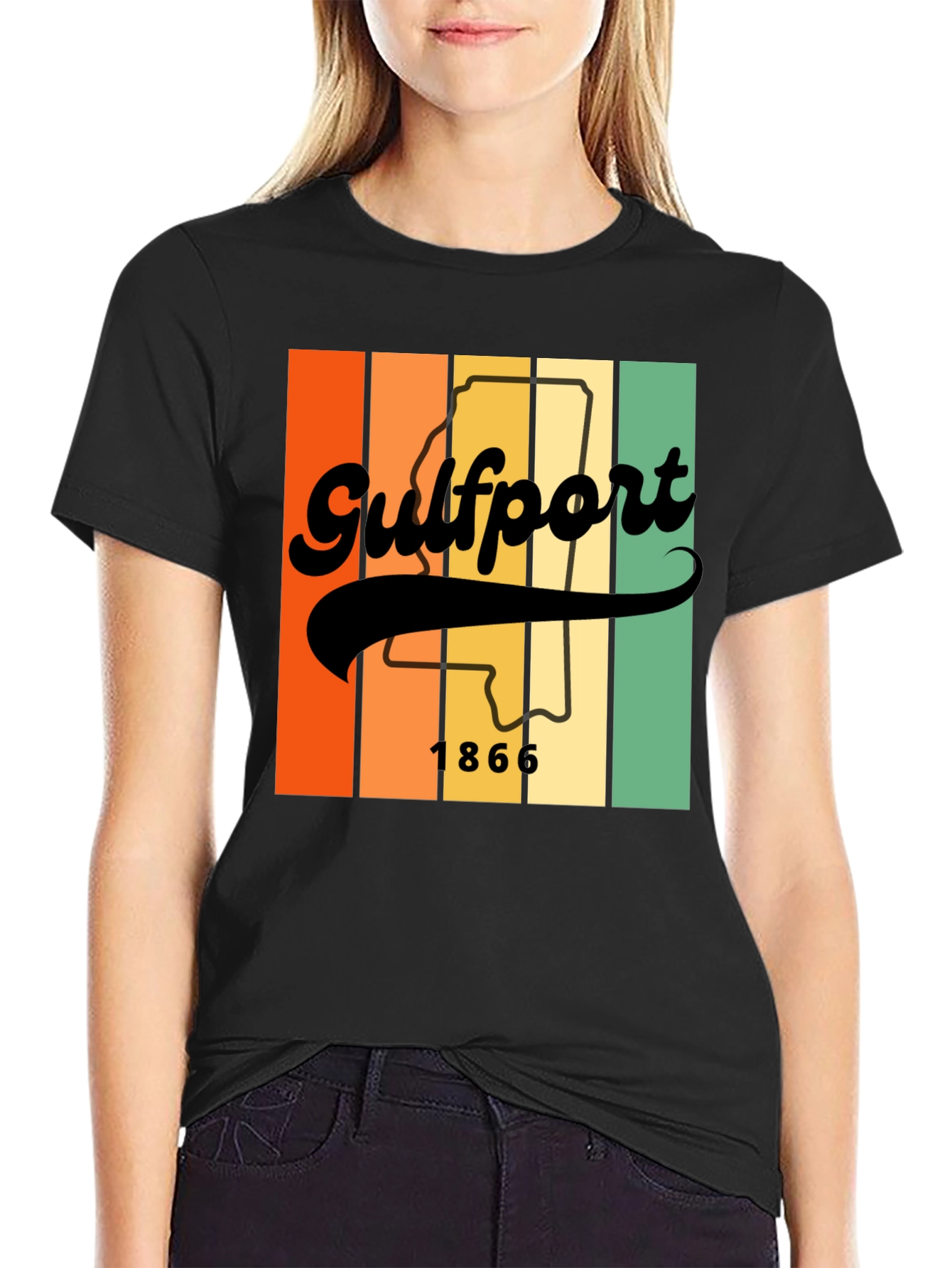 Gulfport Mississippi Vintage Style T-Shirt