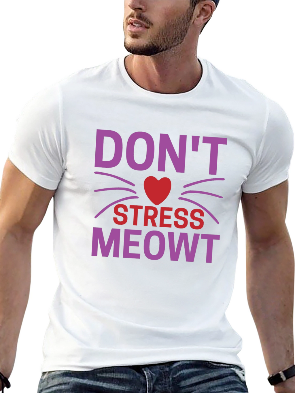 Dont Stress Meowt T-Shirt - Cat Lover Tee