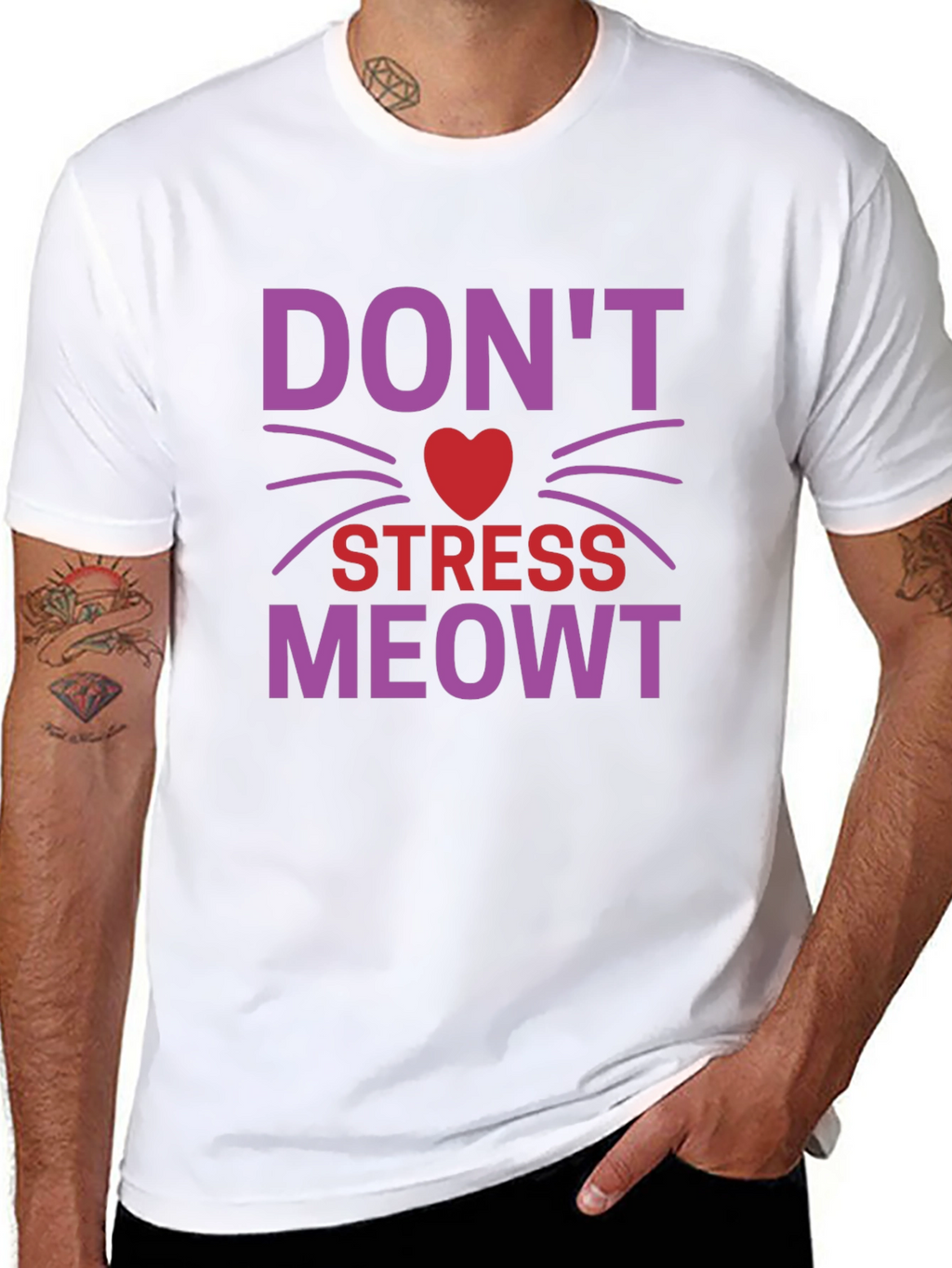 Dont Stress Meowt T-Shirt - Cat Lover Tee
