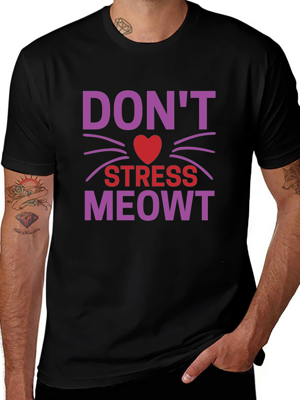 Dont Stress Meowt T-Shirt - Cat Lover Tee