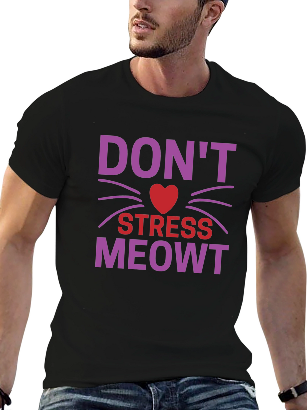 Dont Stress Meowt T-Shirt - Cat Lover Tee