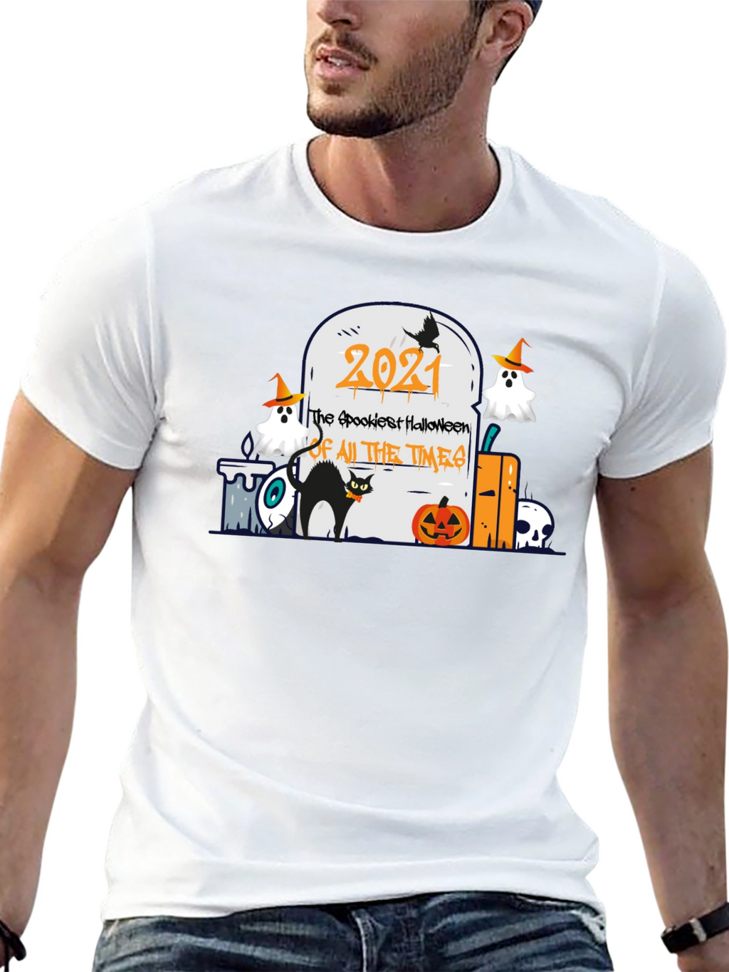 Spookiest Halloween 2021 Black T-Shirt