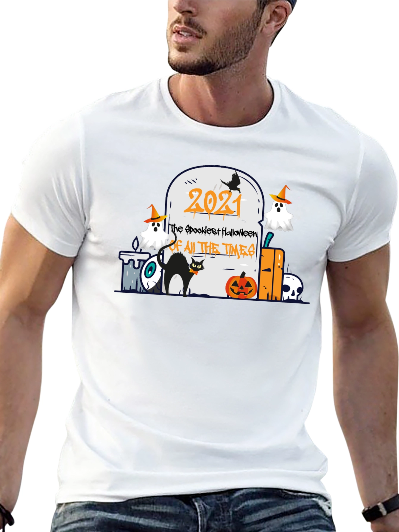 Spookiest Halloween 2021 Black T-Shirt