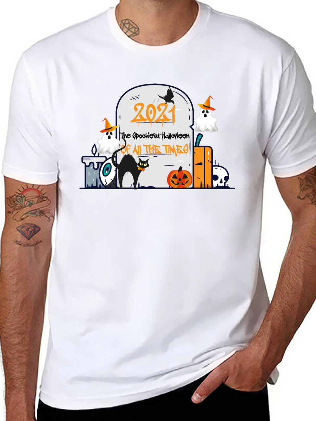 Spookiest Halloween 2021 Black T-Shirt
