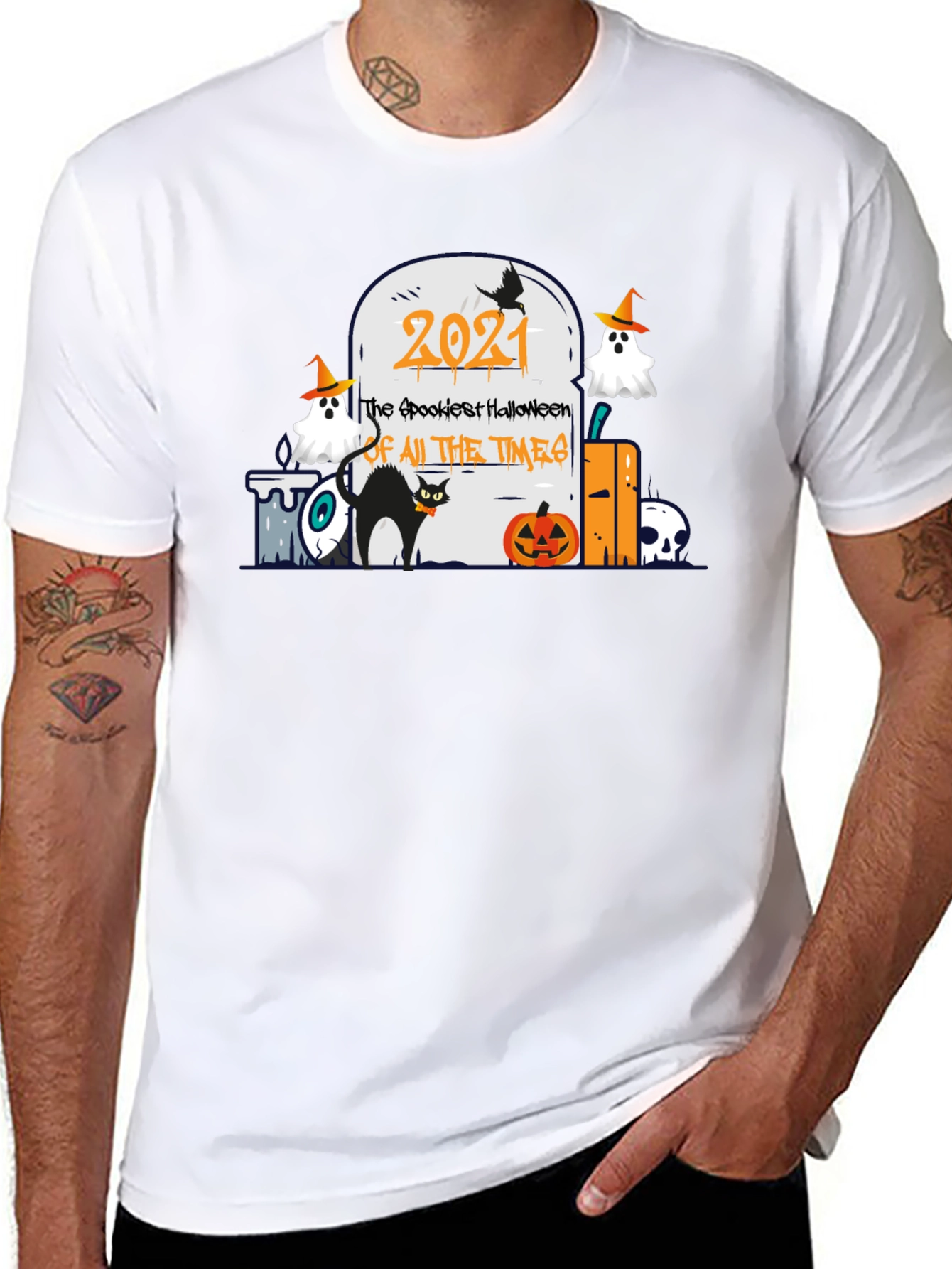 Spookiest Halloween 2021 Black T-Shirt
