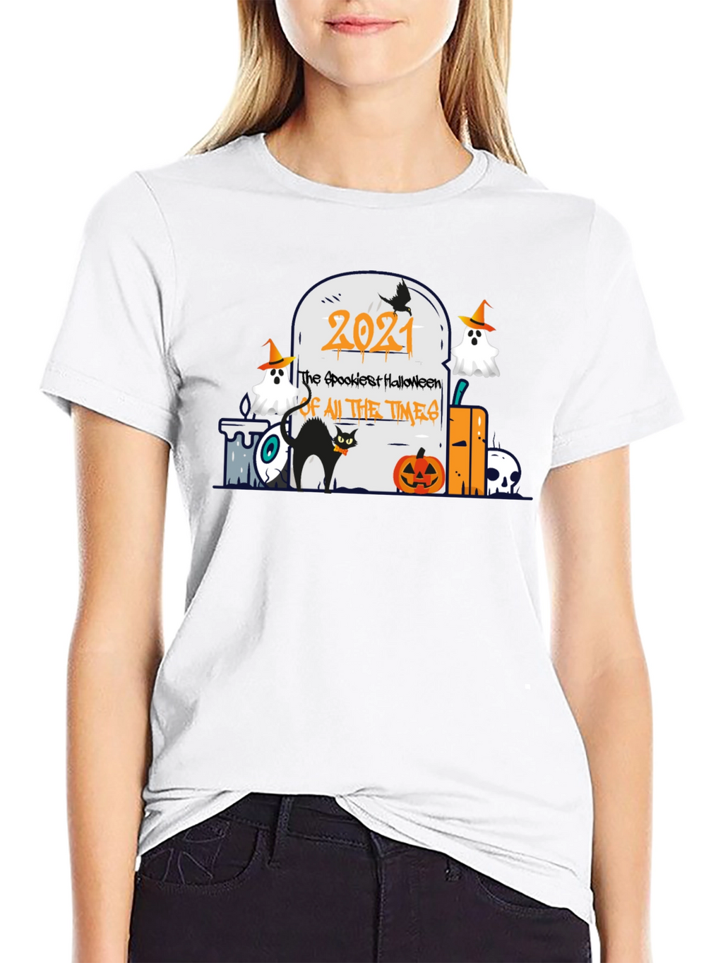Spookiest Halloween 2021 Black T-Shirt