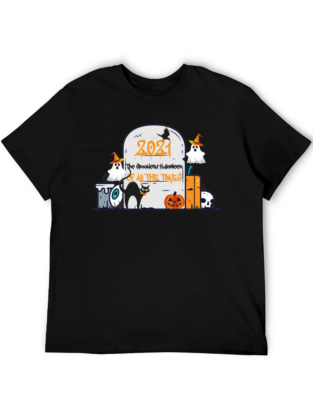 Spookiest Halloween 2021 Black T-Shirt