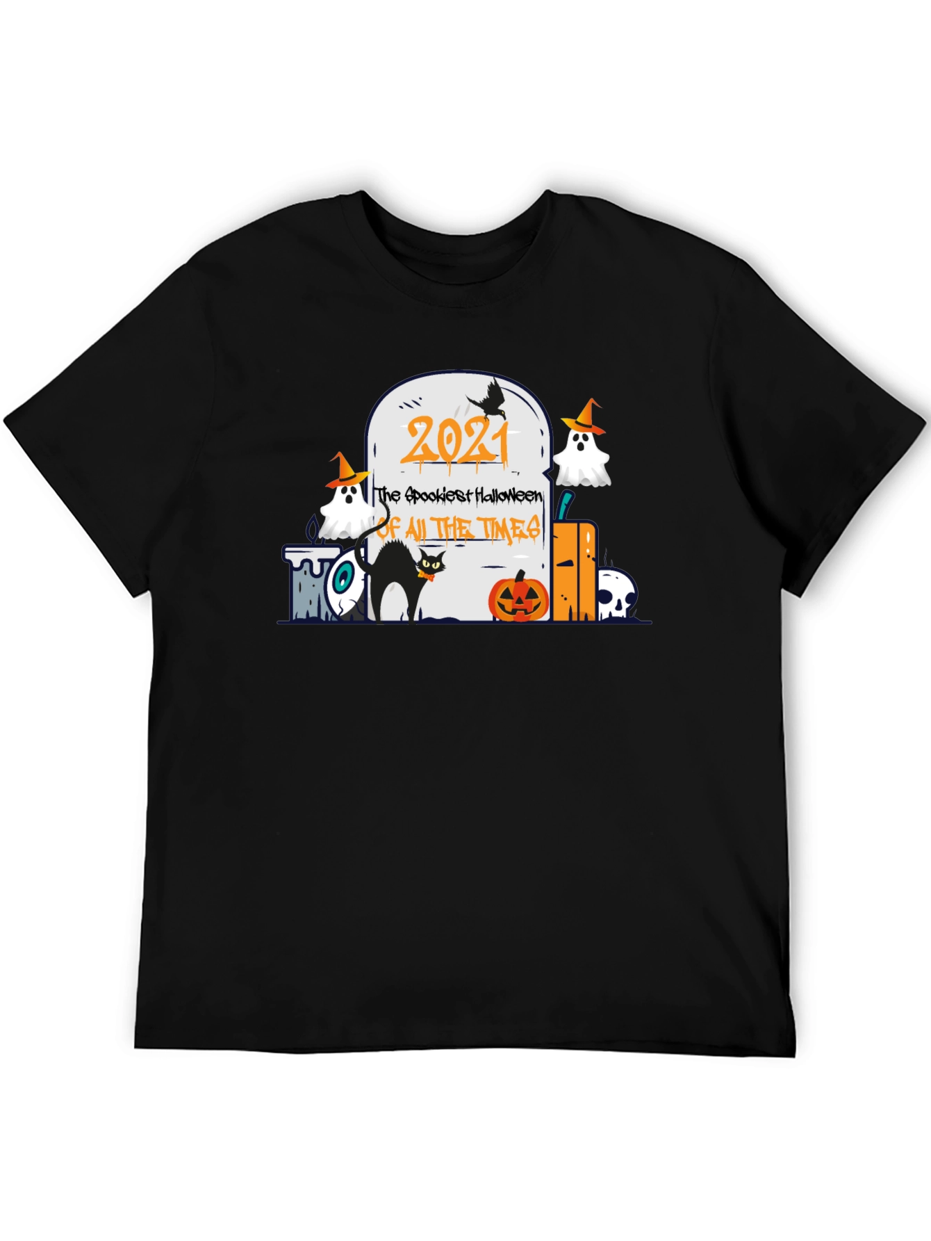 Spookiest Halloween 2021 Black T-Shirt