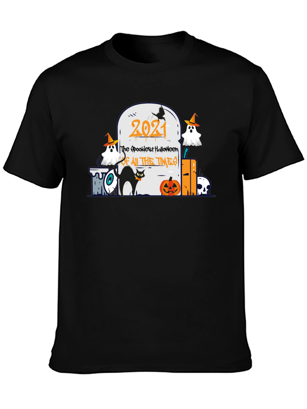 Spookiest Halloween 2021 Black T-Shirt