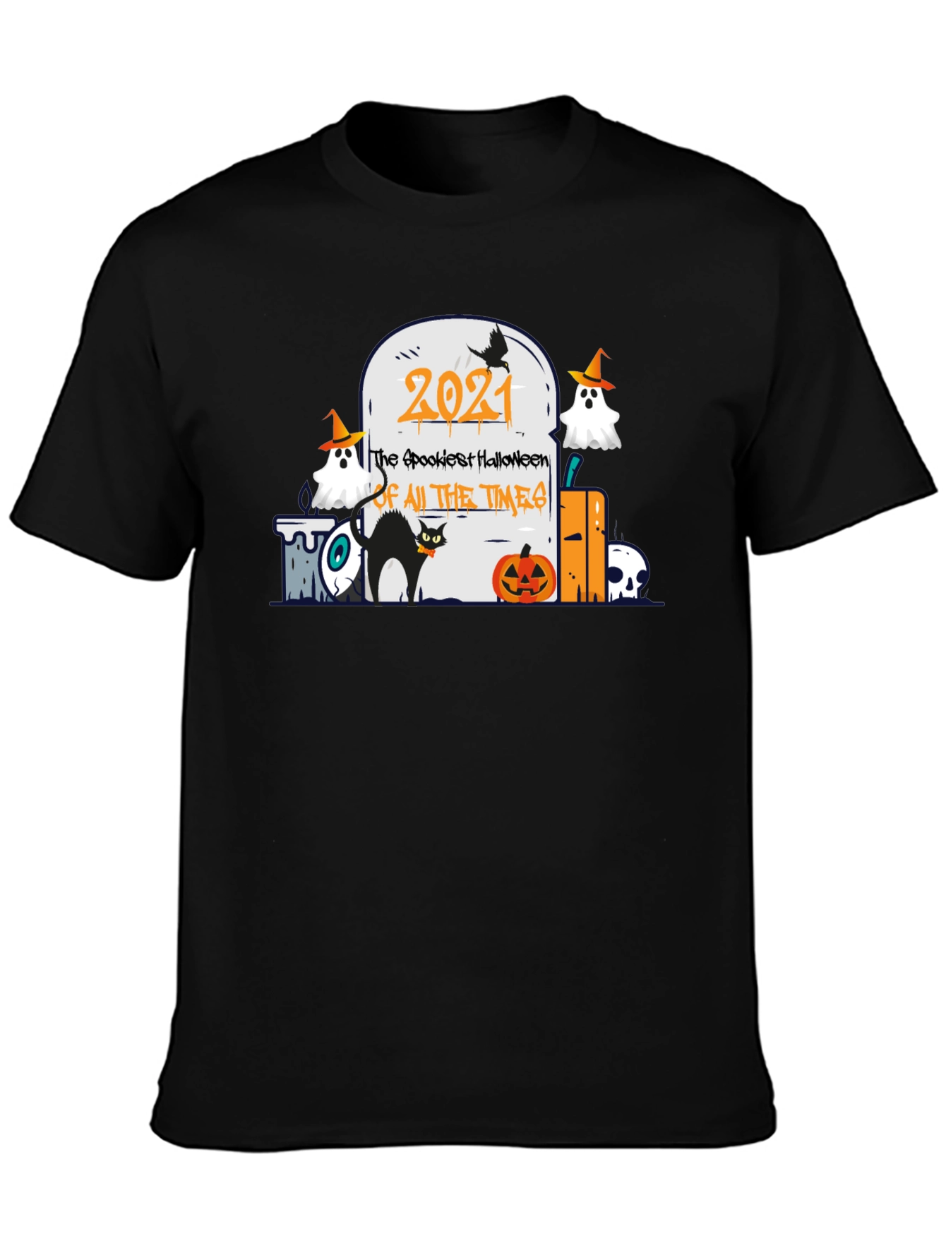 Spookiest Halloween 2021 Black T-Shirt