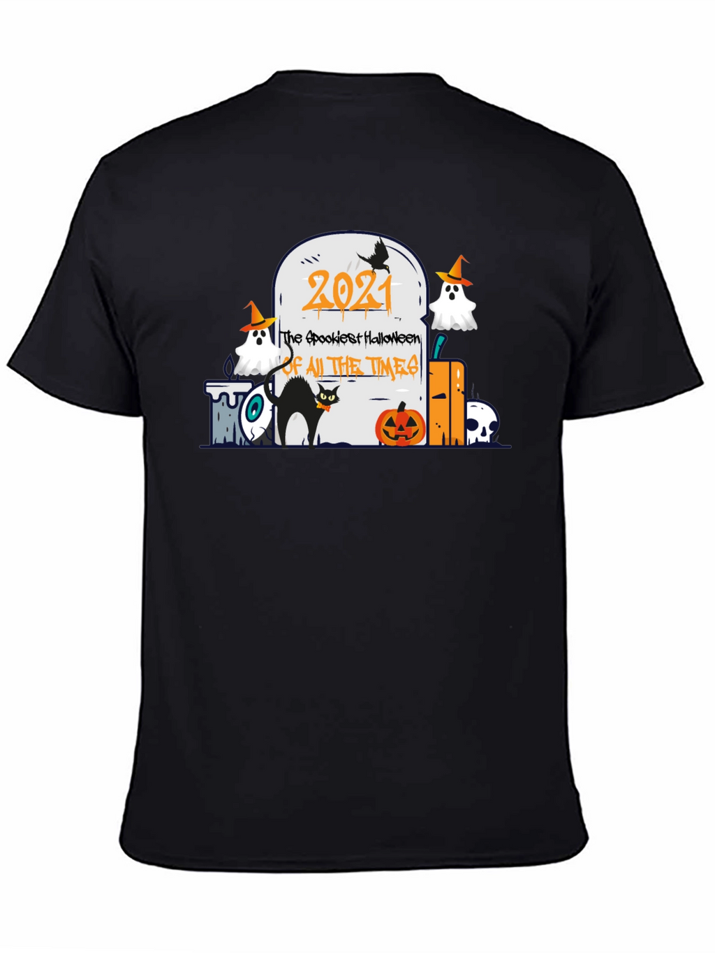 Spookiest Halloween 2021 Black T-Shirt