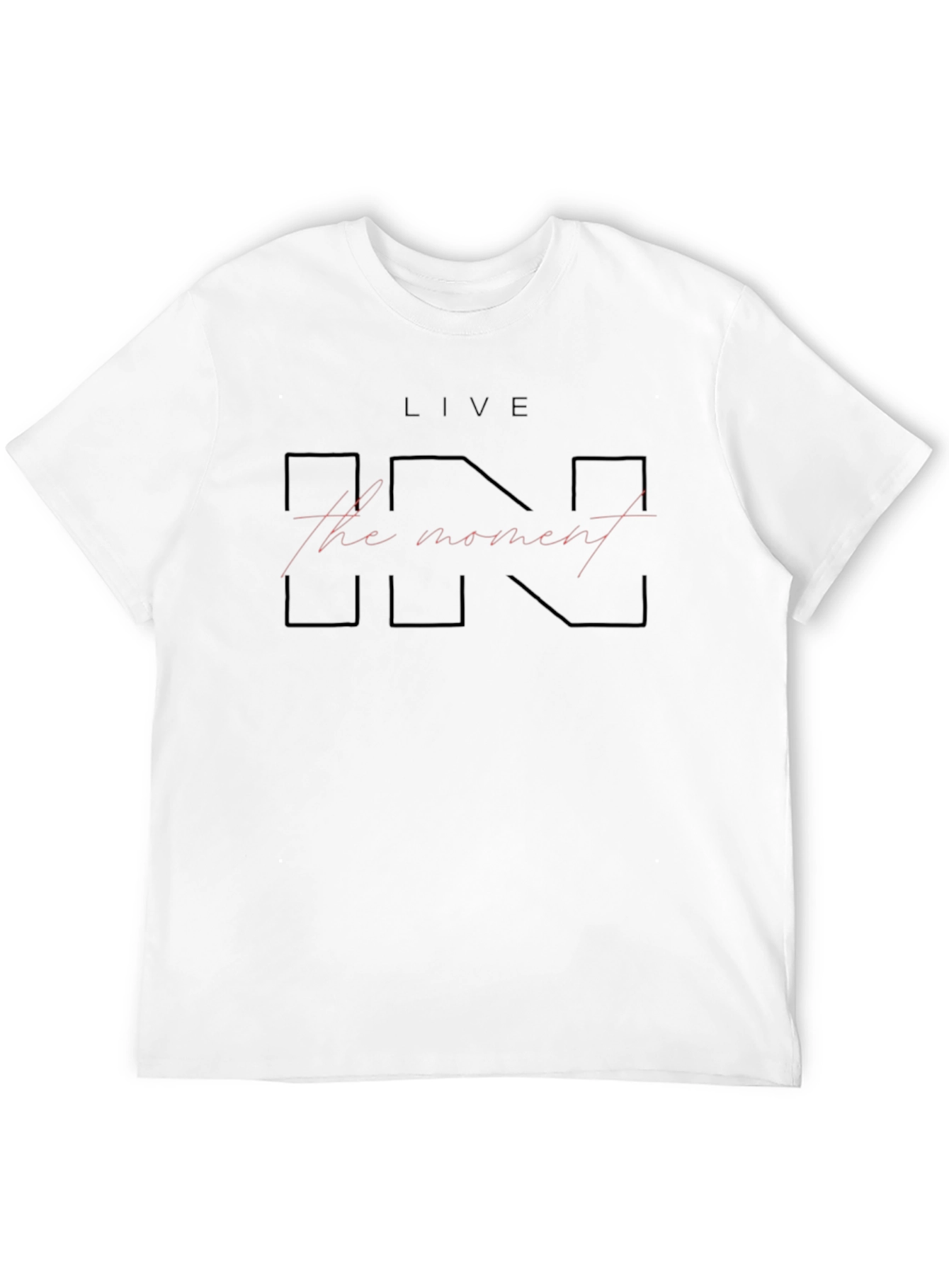 Live in the Moment Mens Black Graphic Tee