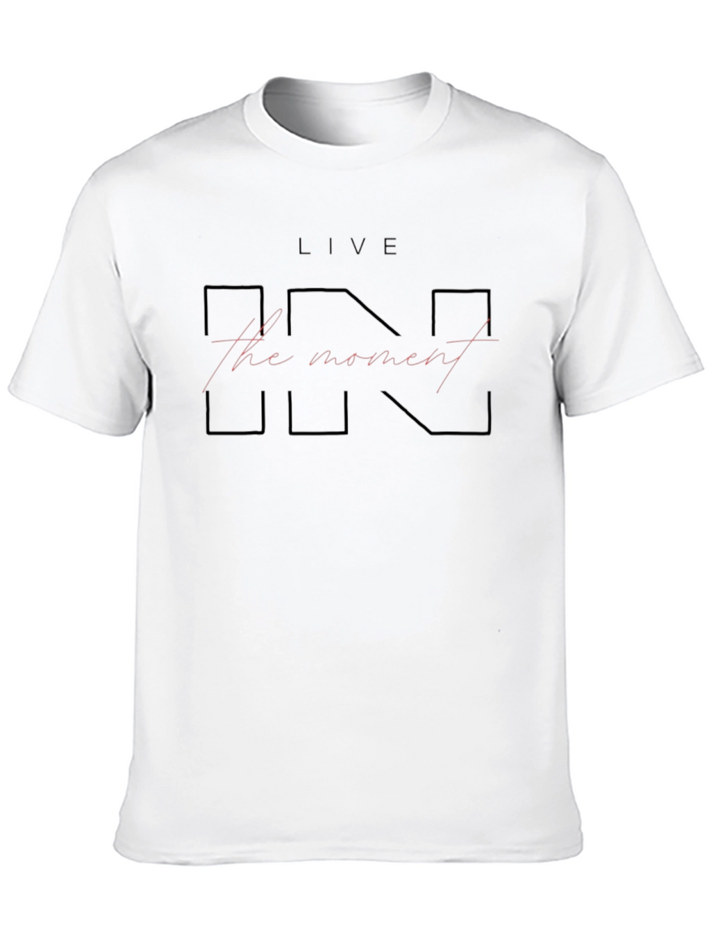 Live in the Moment Mens Black Graphic Tee