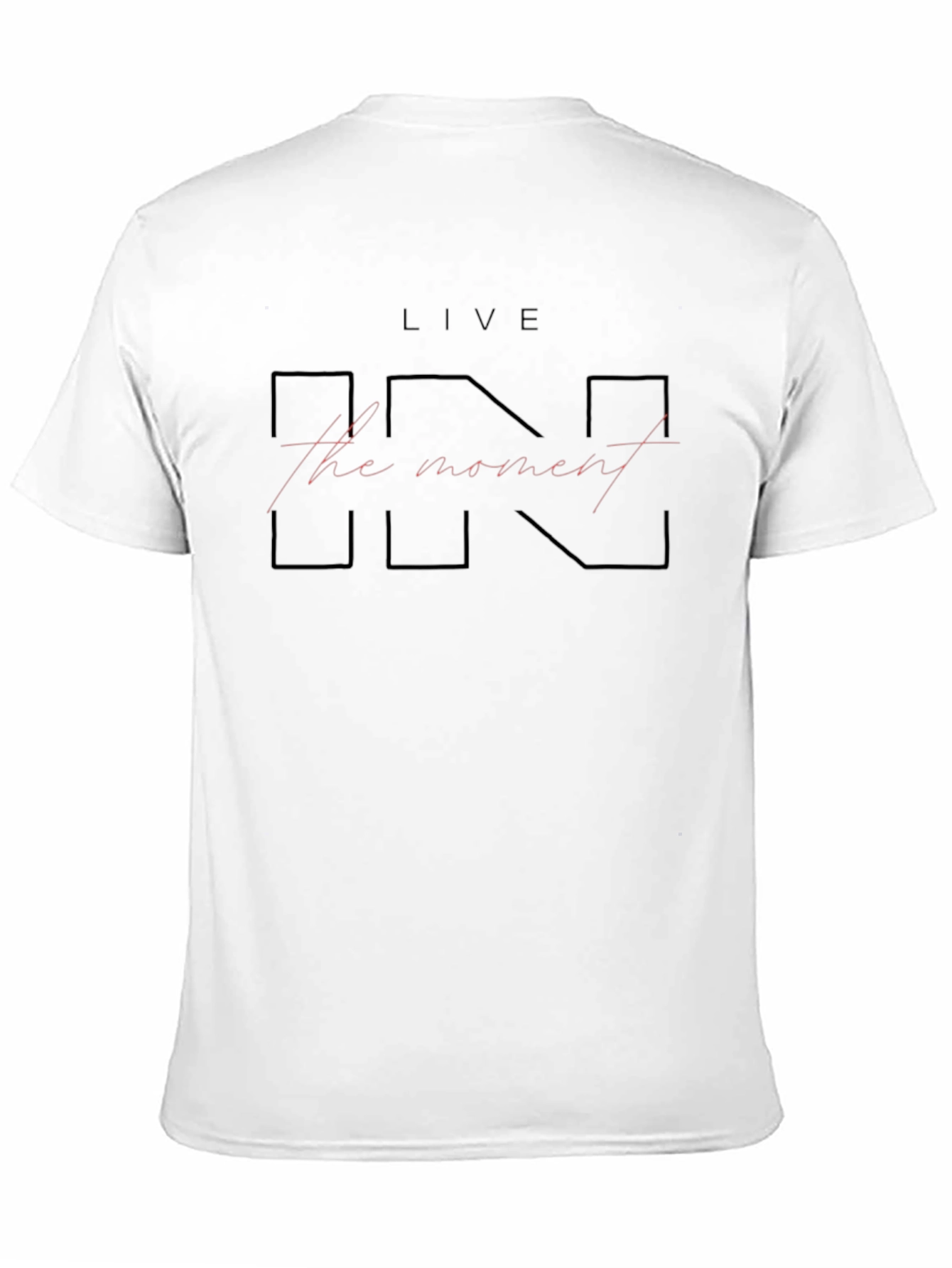 Live in the Moment Mens Black Graphic Tee