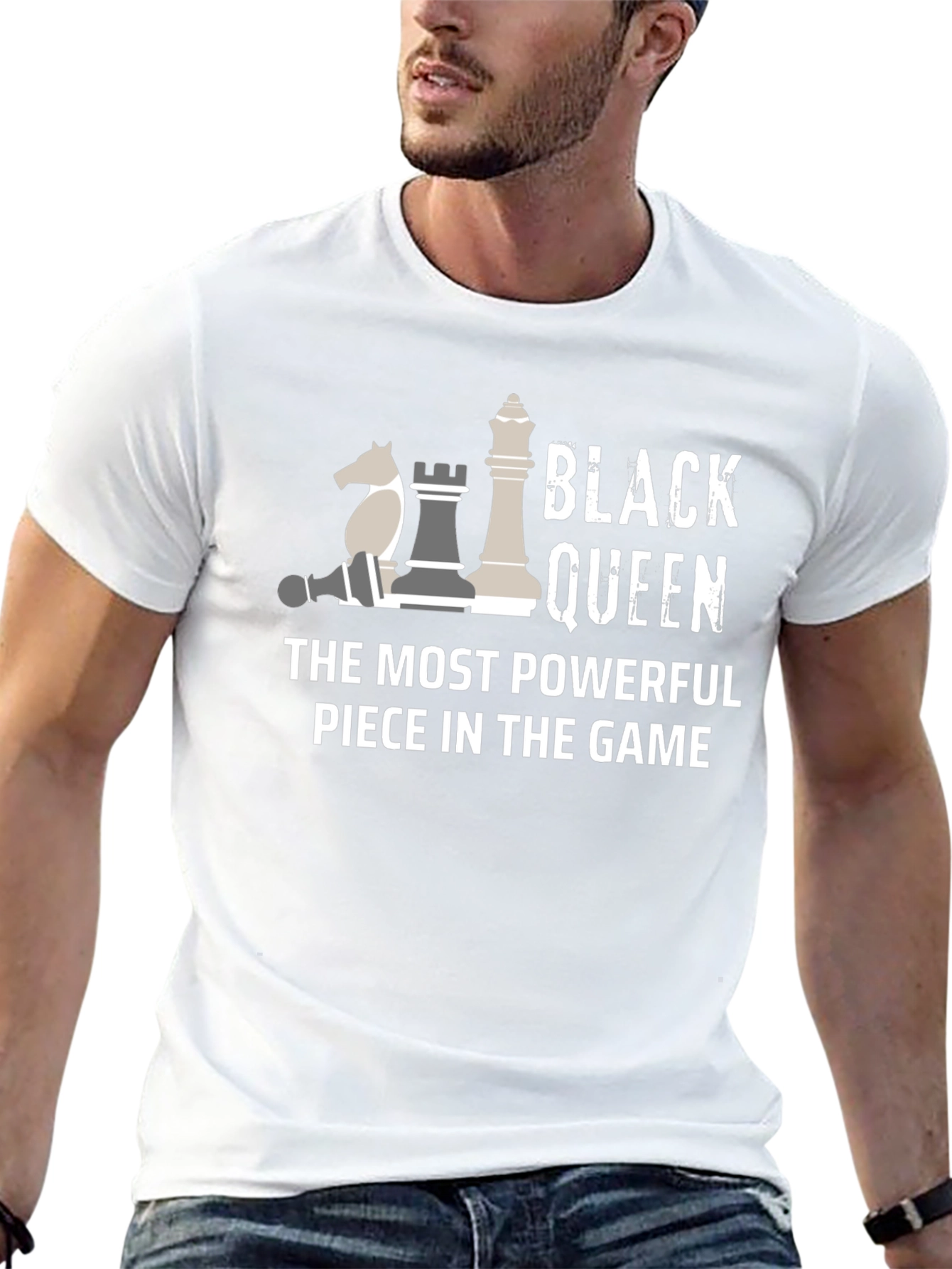 Black Queen Chess Piece T-Shirt - Powerful Game
