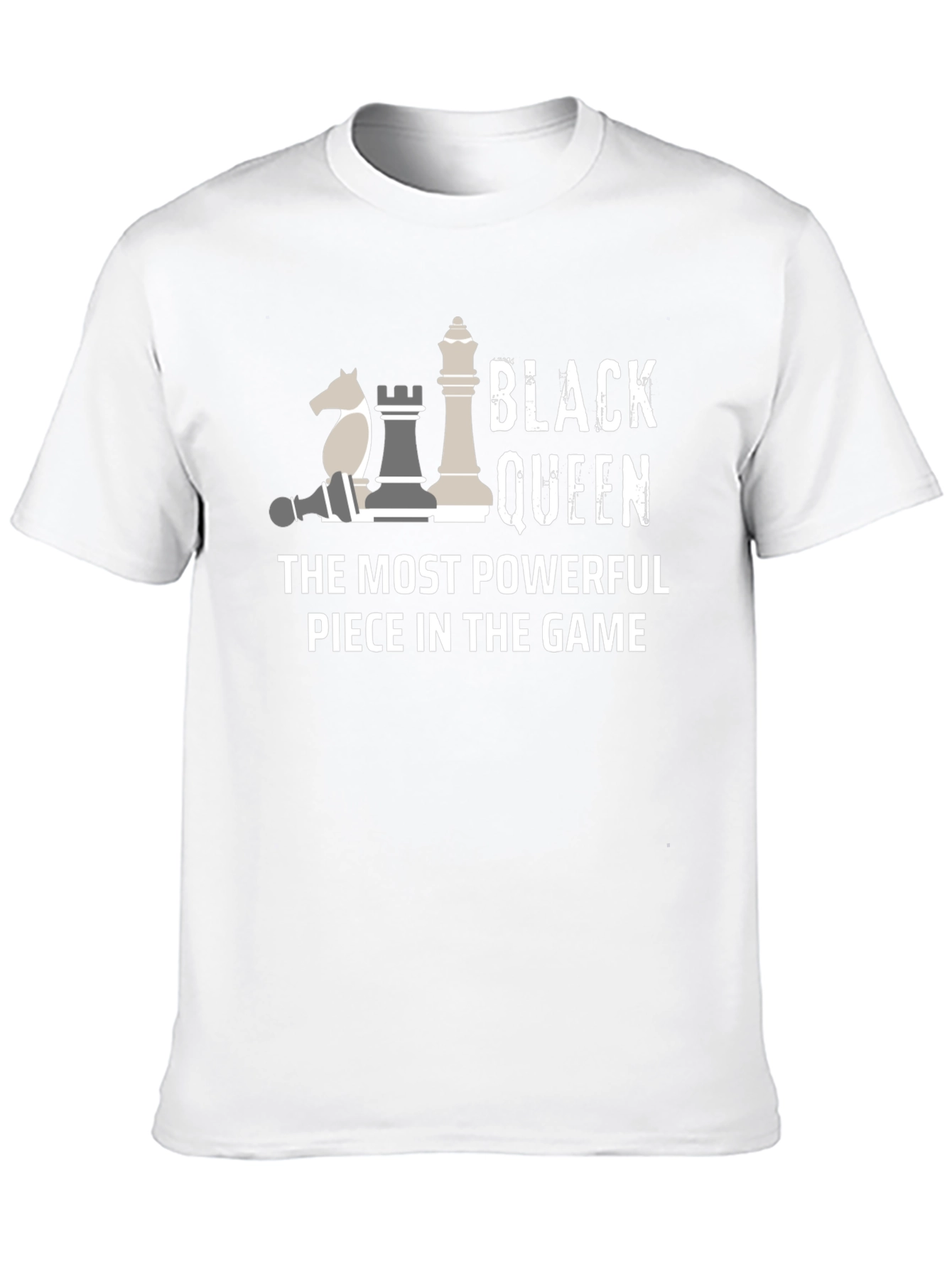 Black Queen Chess Piece T-Shirt - Powerful Game