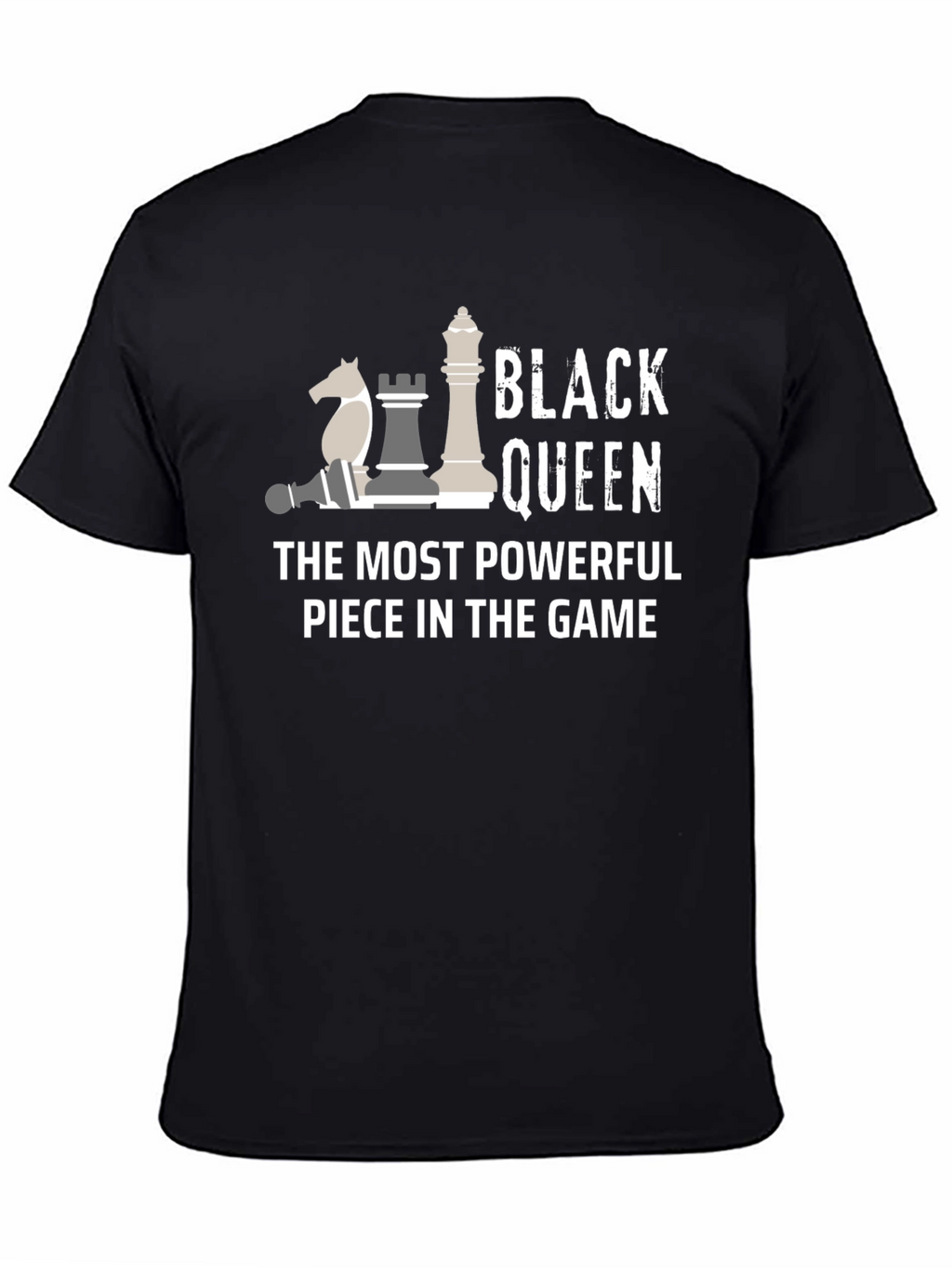 Black Queen Chess Piece T-Shirt - Powerful Game