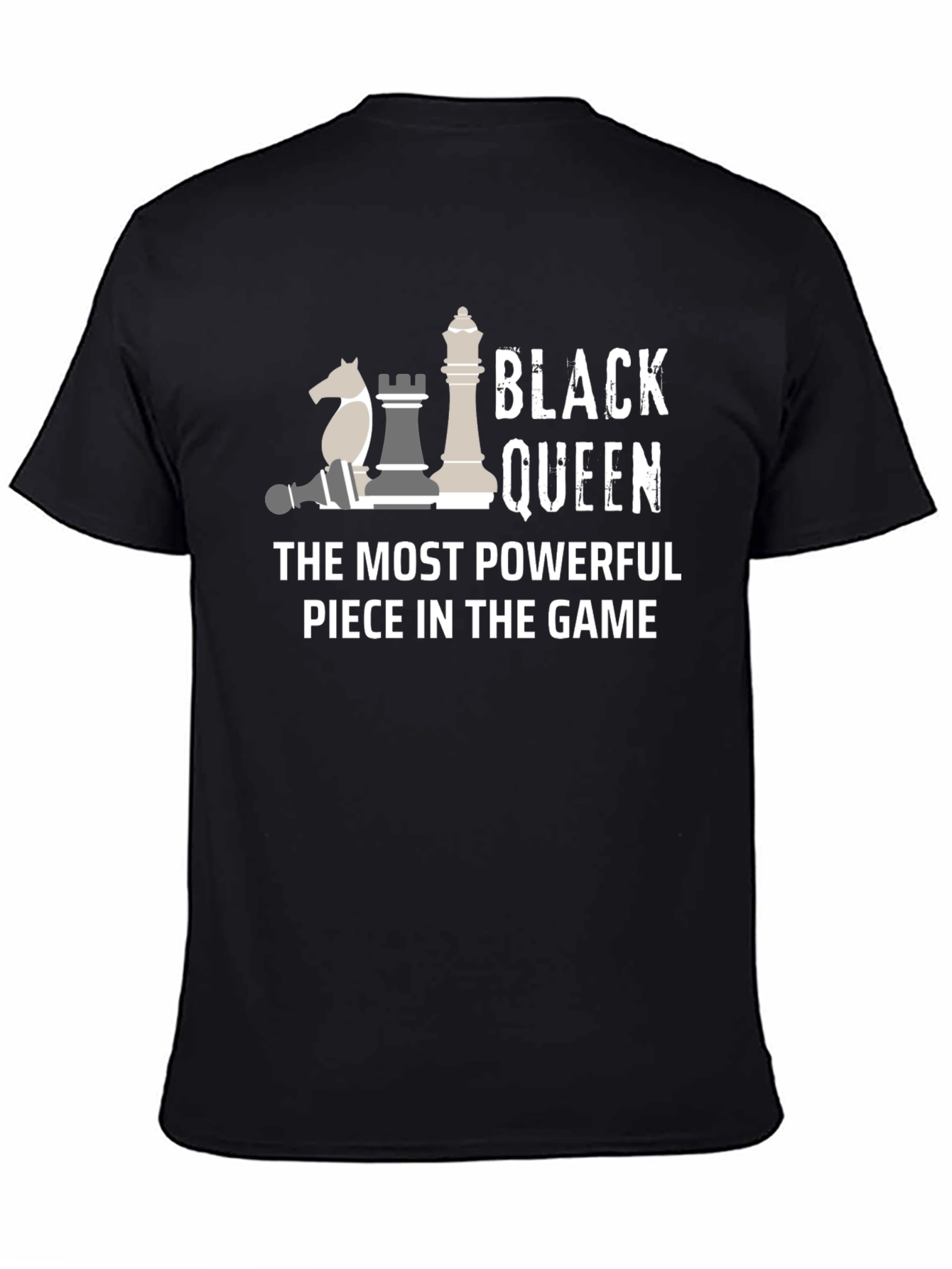 Black Queen Chess Piece T-Shirt - Powerful Game