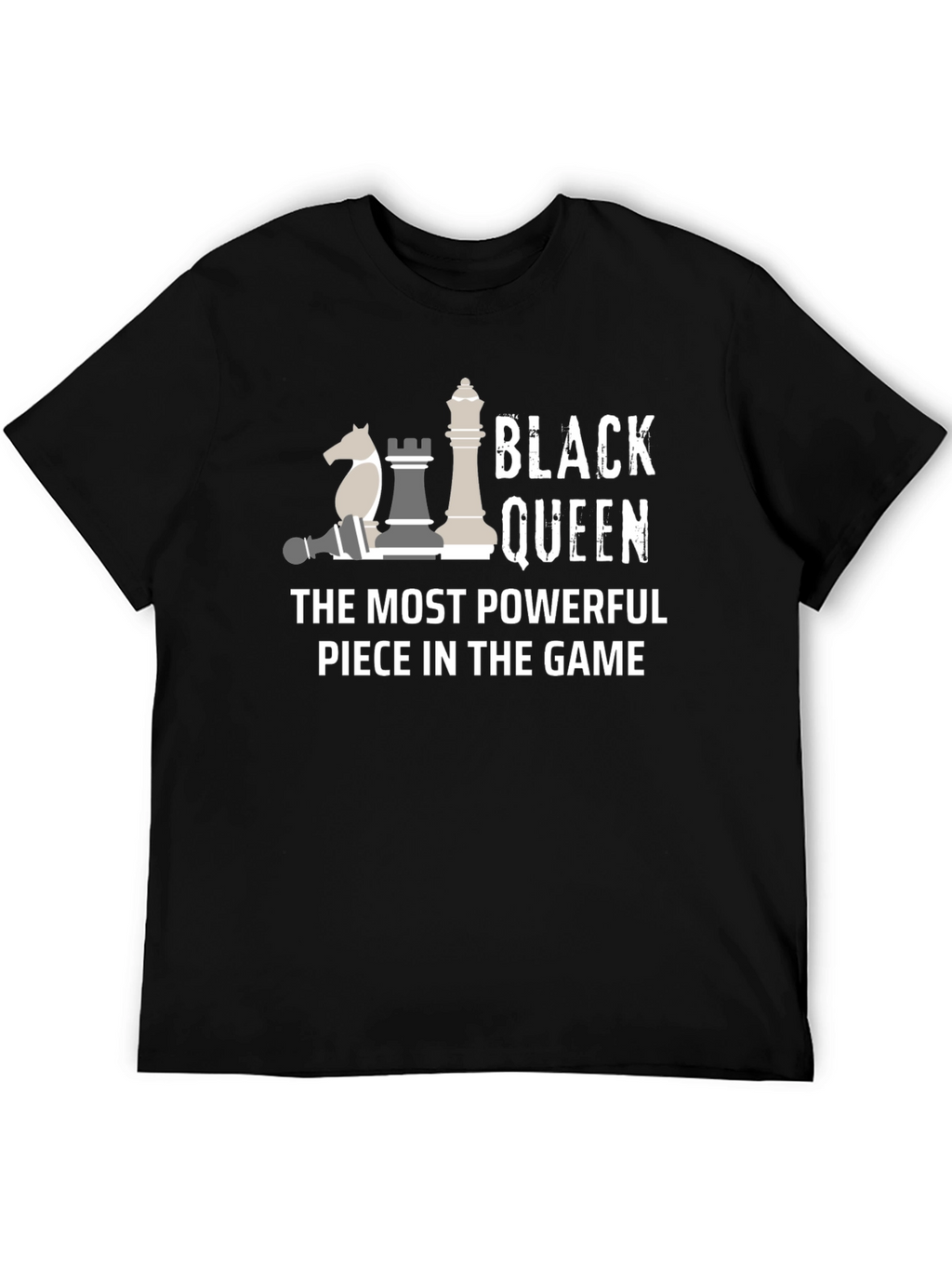 Black Queen Chess Piece T-Shirt - Powerful Game