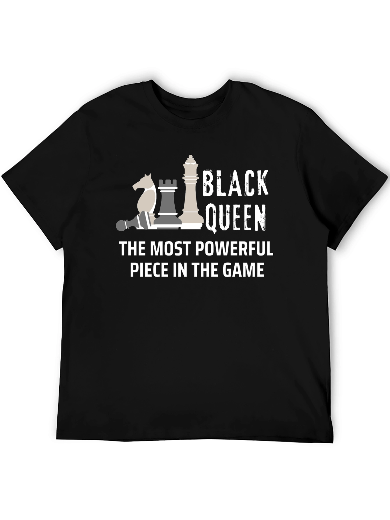 Black Queen Chess Piece T-Shirt - Powerful Game