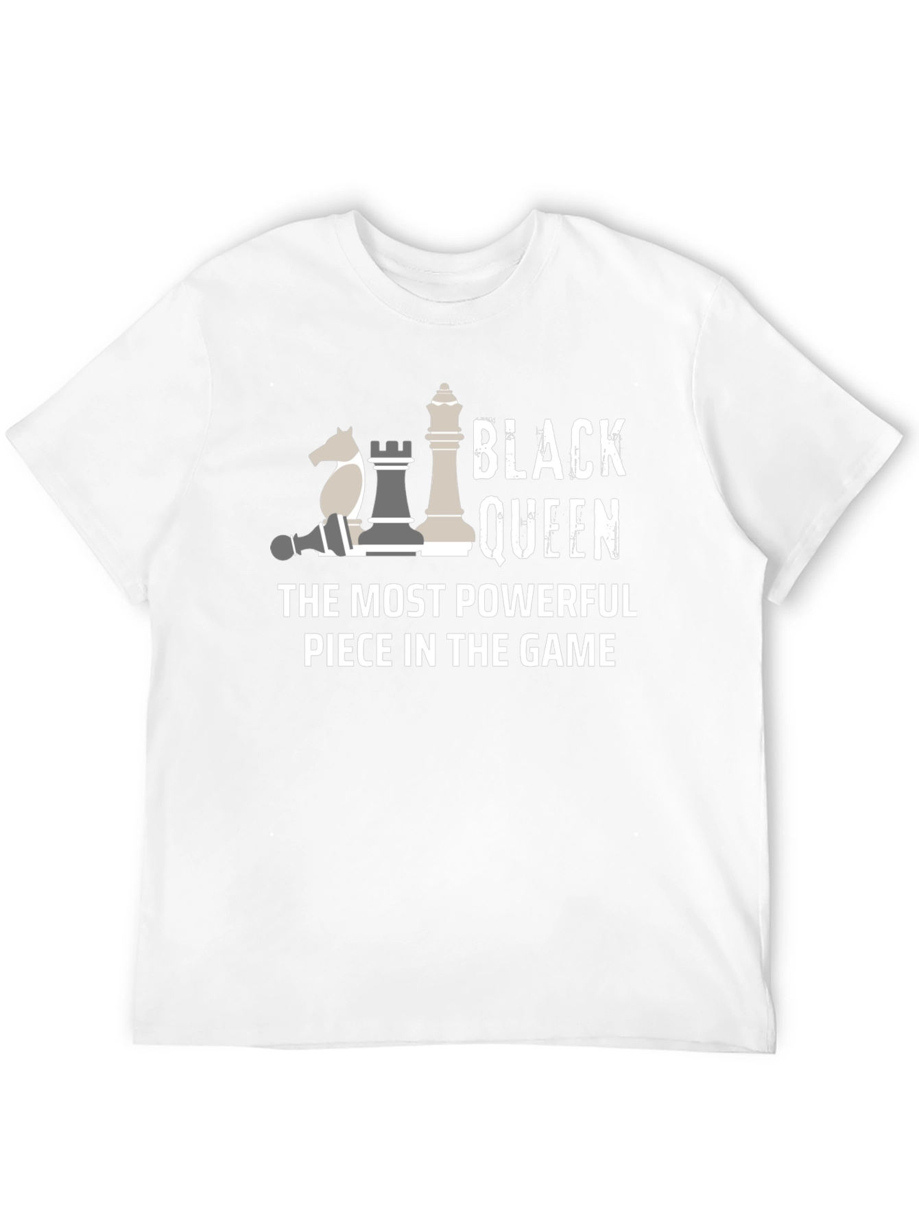 Black Queen Chess Piece T-Shirt - Powerful Game