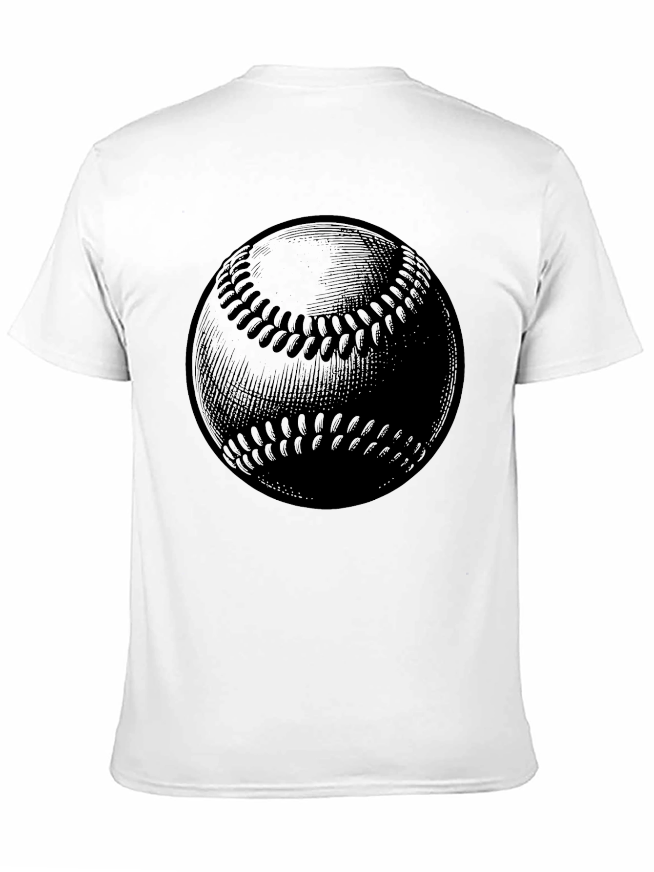 Baseball Graphic Tee - Black Cotton T-Shirt
