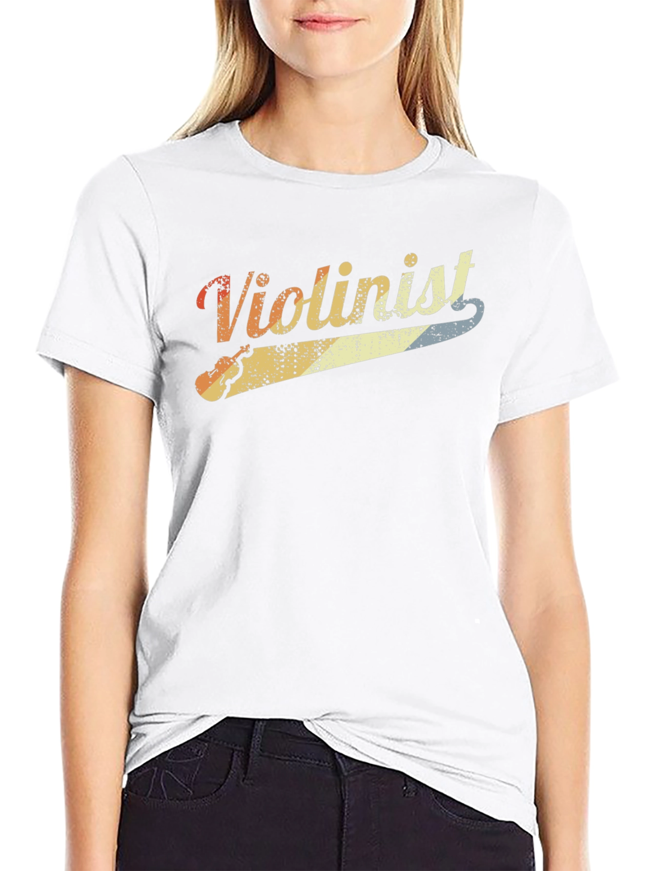 Vintage Violinist Graphic Tee - Music Lover Gift