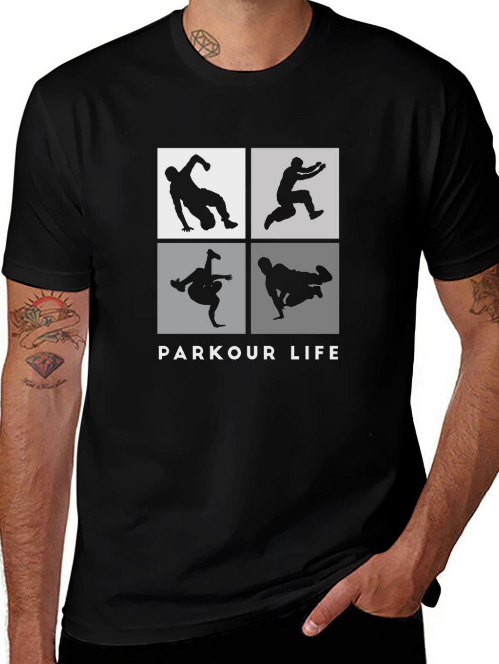 Parkour Life Black Graphic Tee - Urban Style