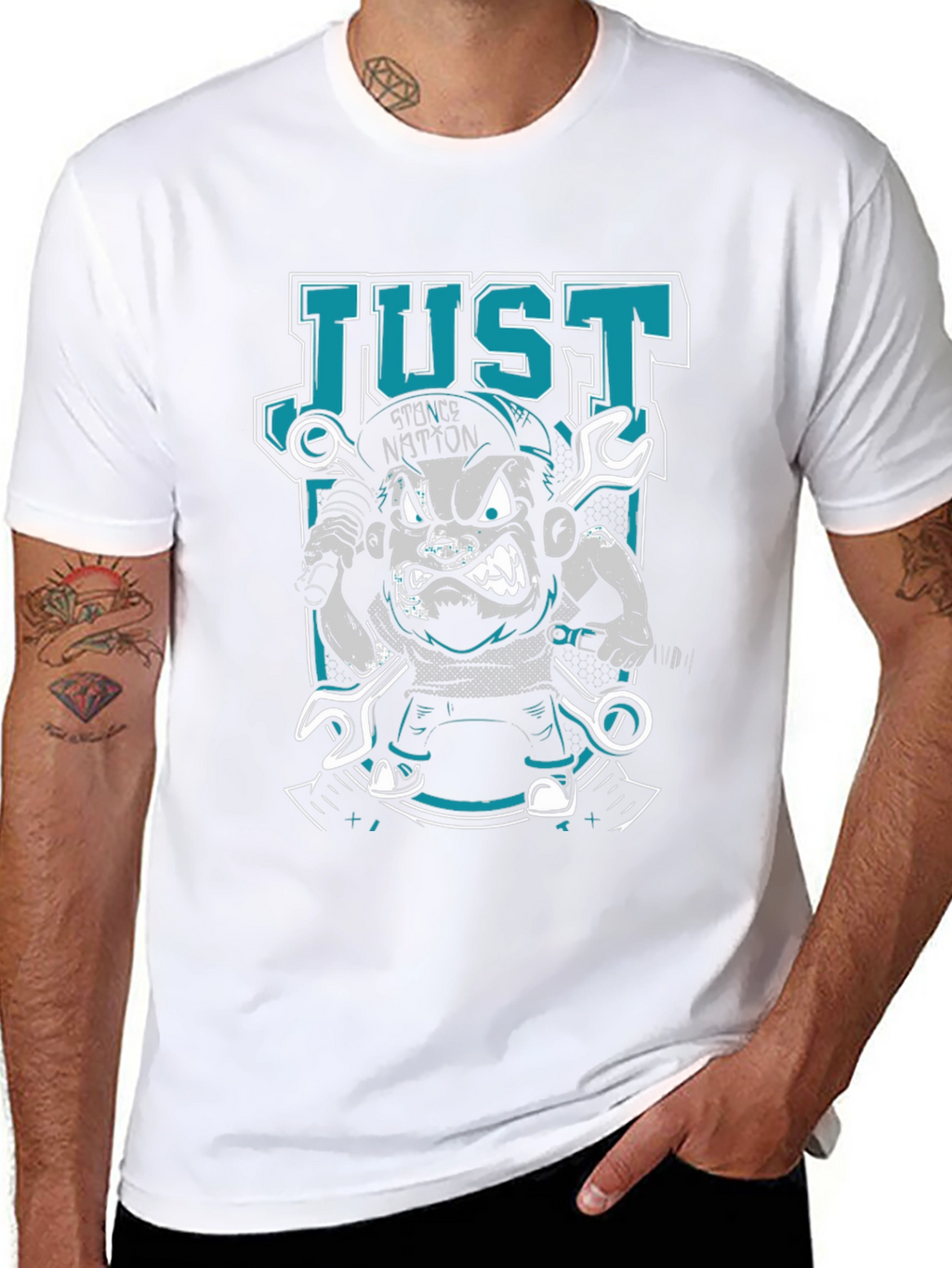 Stance Nation Cartoon Mechanic Graphic Tee