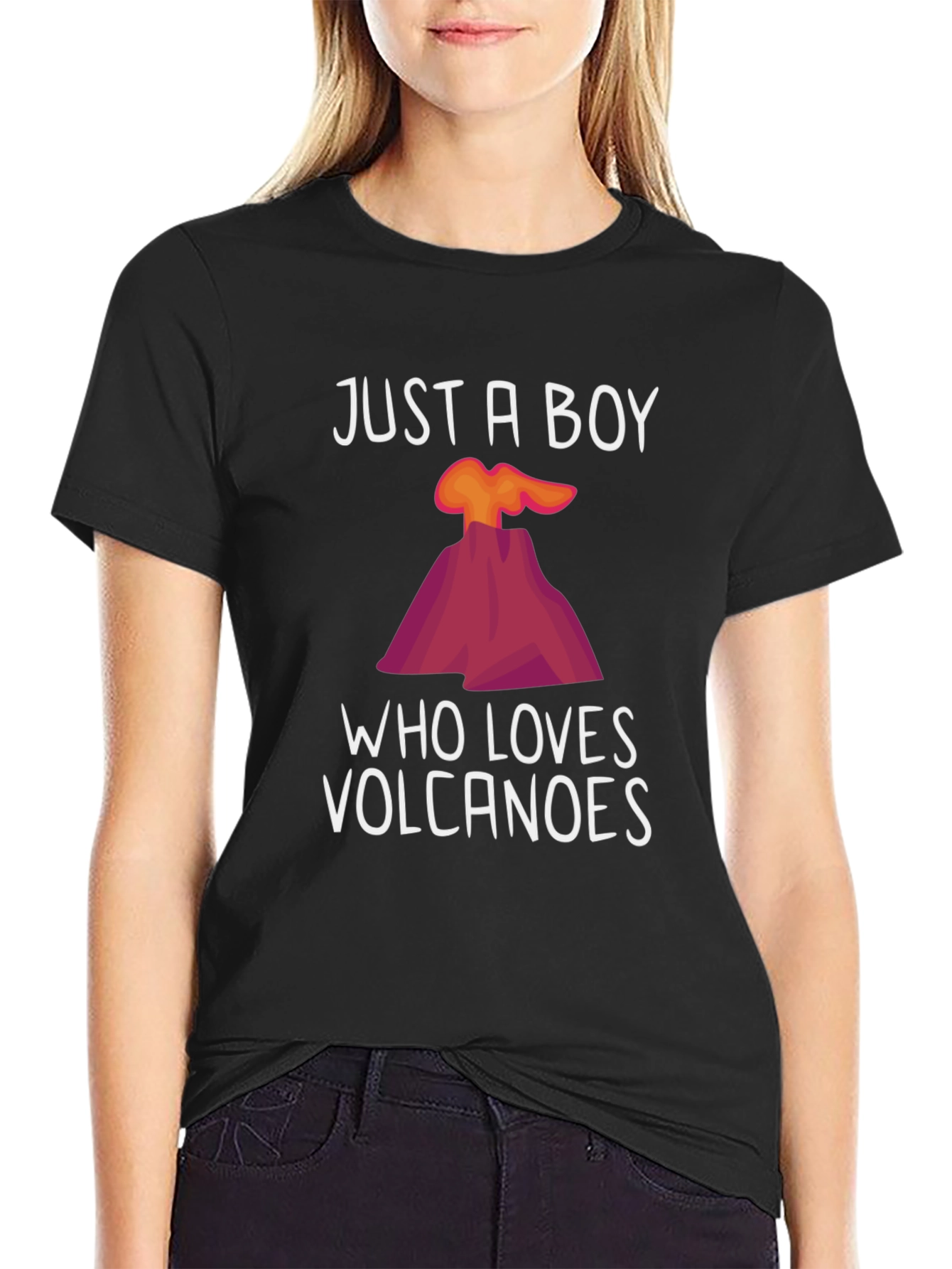 Just a Boy Who Loves Volcanoes Graphic Tee