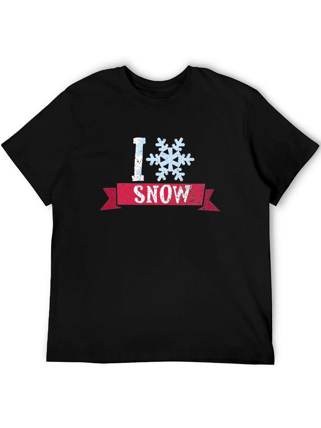 I Snowflake Snow Graphic T-Shirt - Black