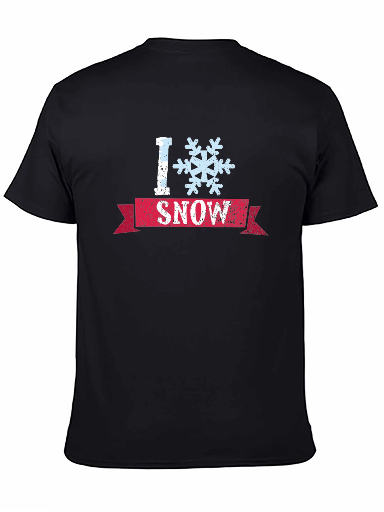 I Snowflake Snow Graphic T-Shirt - Black