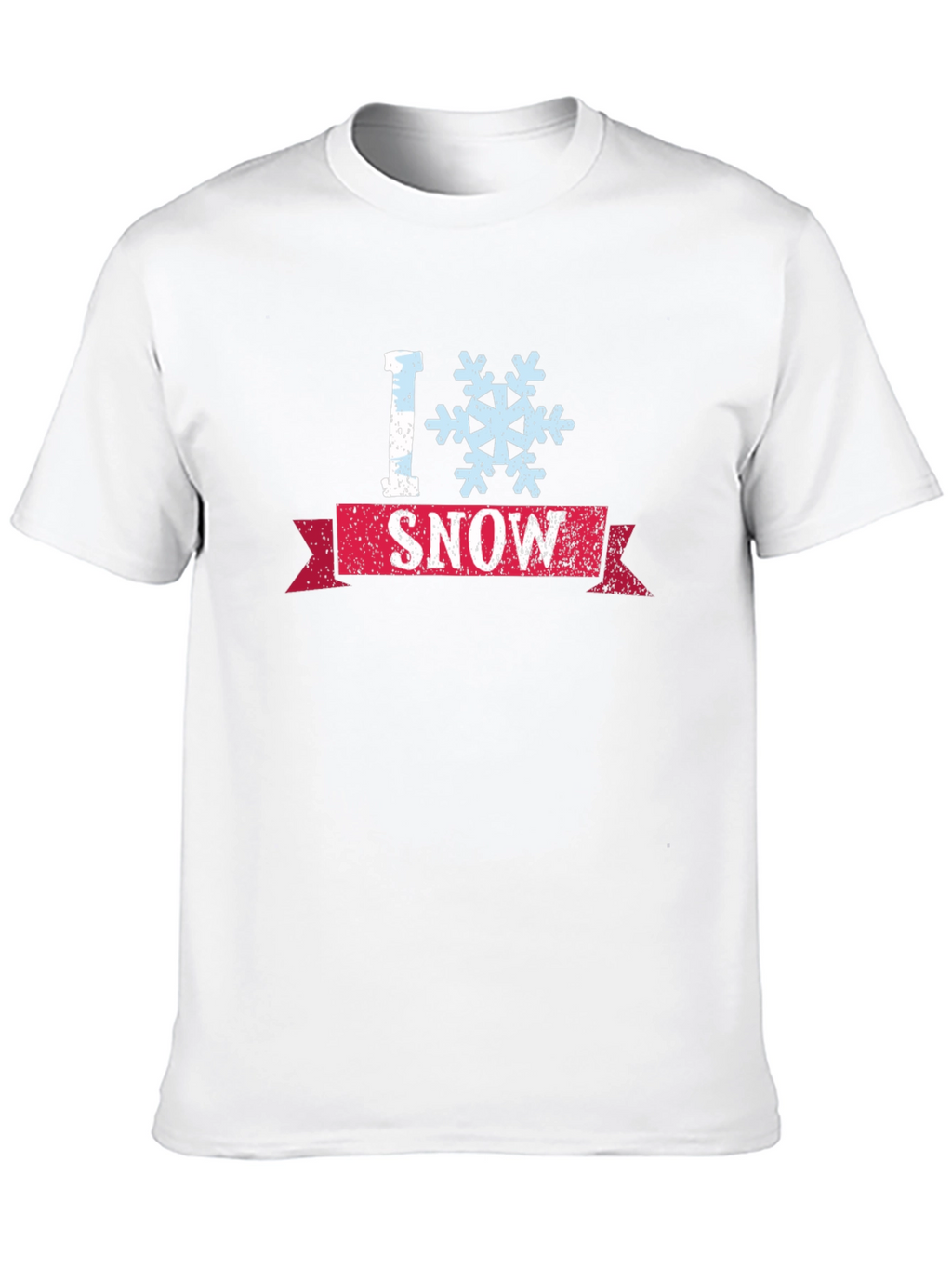 I Snowflake Snow Graphic T-Shirt - Black