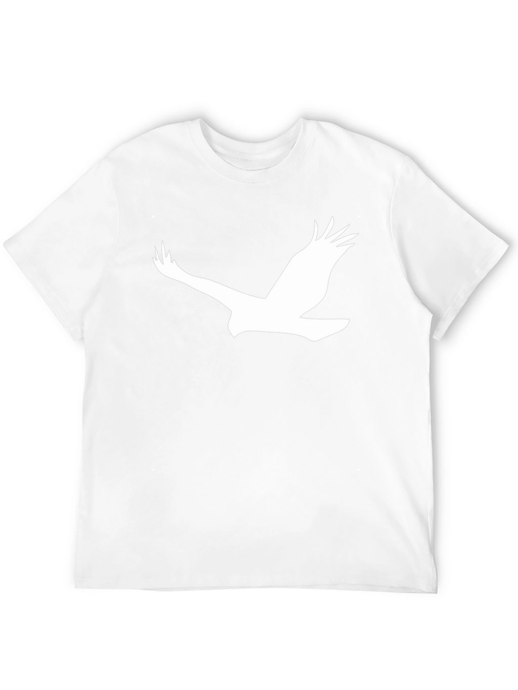 Black T-Shirt with White Eagle Graphic