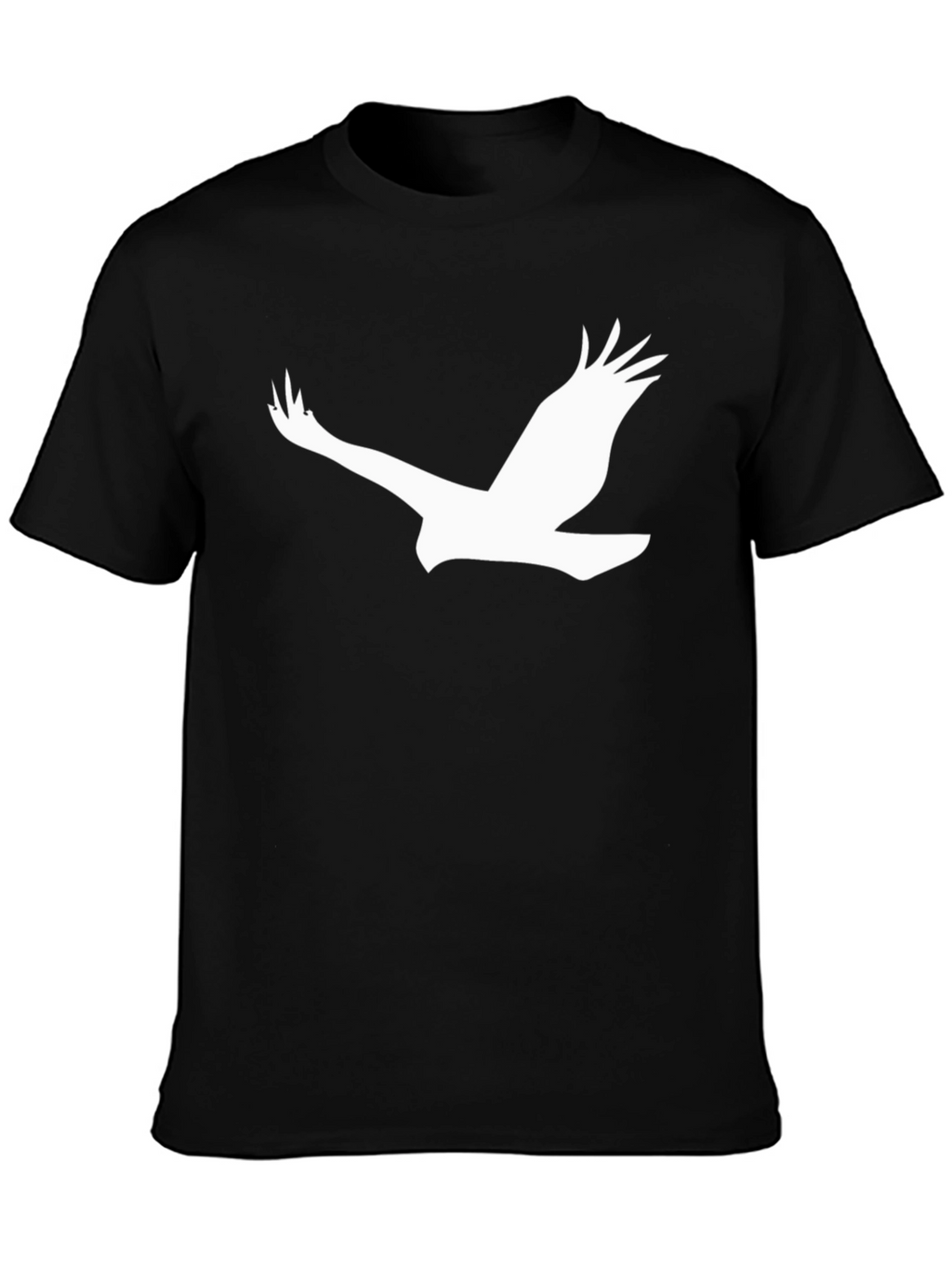 Black T-Shirt with White Eagle Graphic