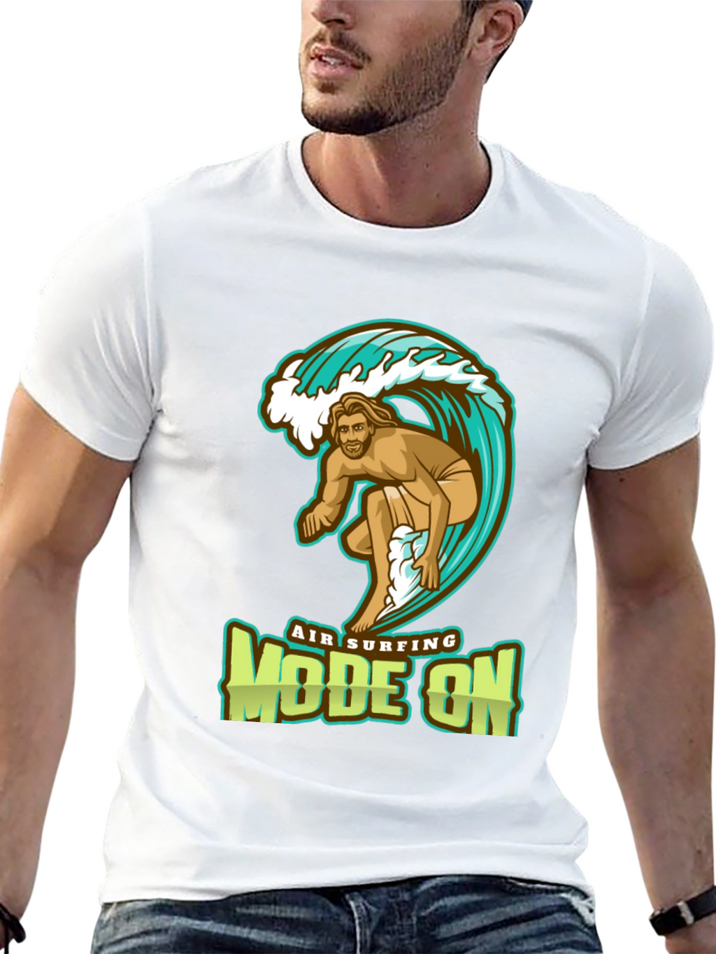 Air Surfing Mode On Graphic T-Shirt