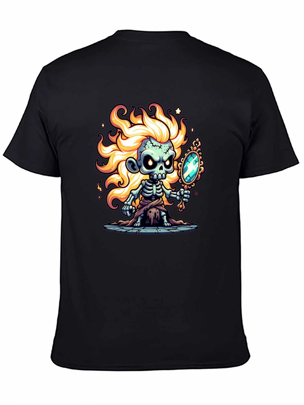 Zombie Skeleton Mirror Graphic Tee