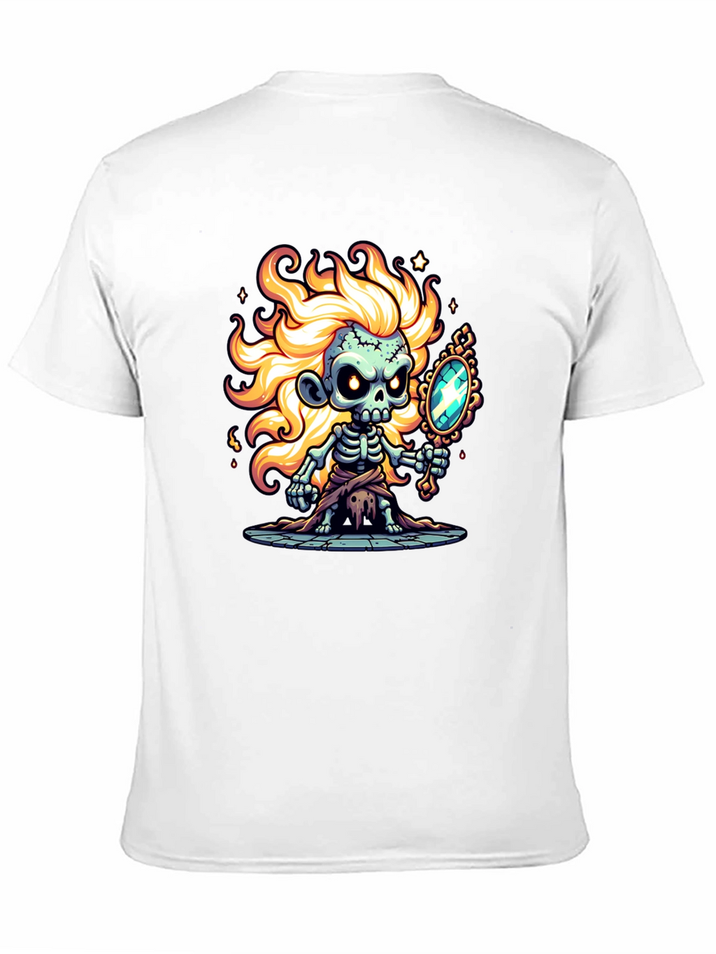 Zombie Skeleton Mirror Graphic Tee