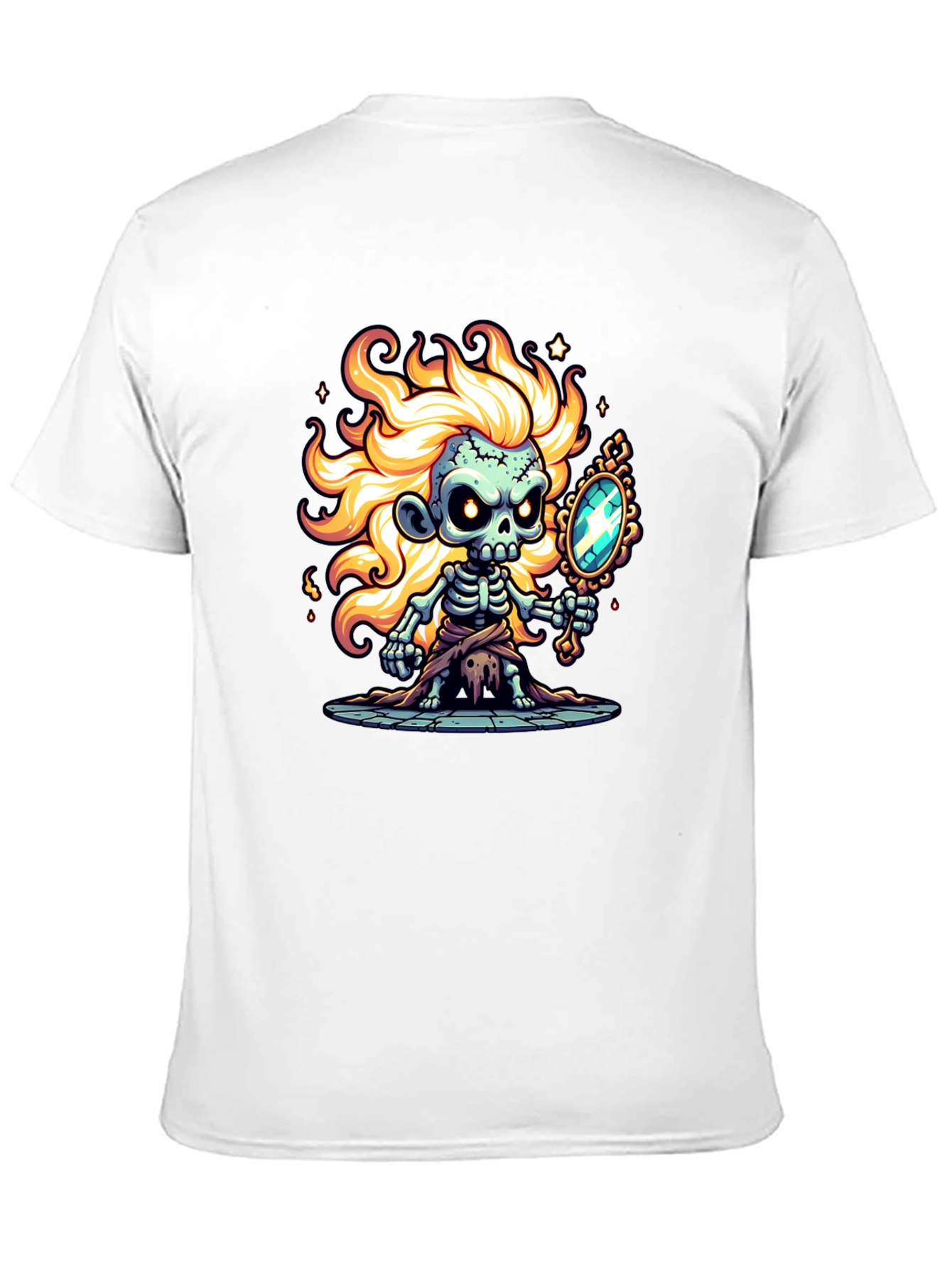 Zombie Skeleton Mirror Graphic Tee