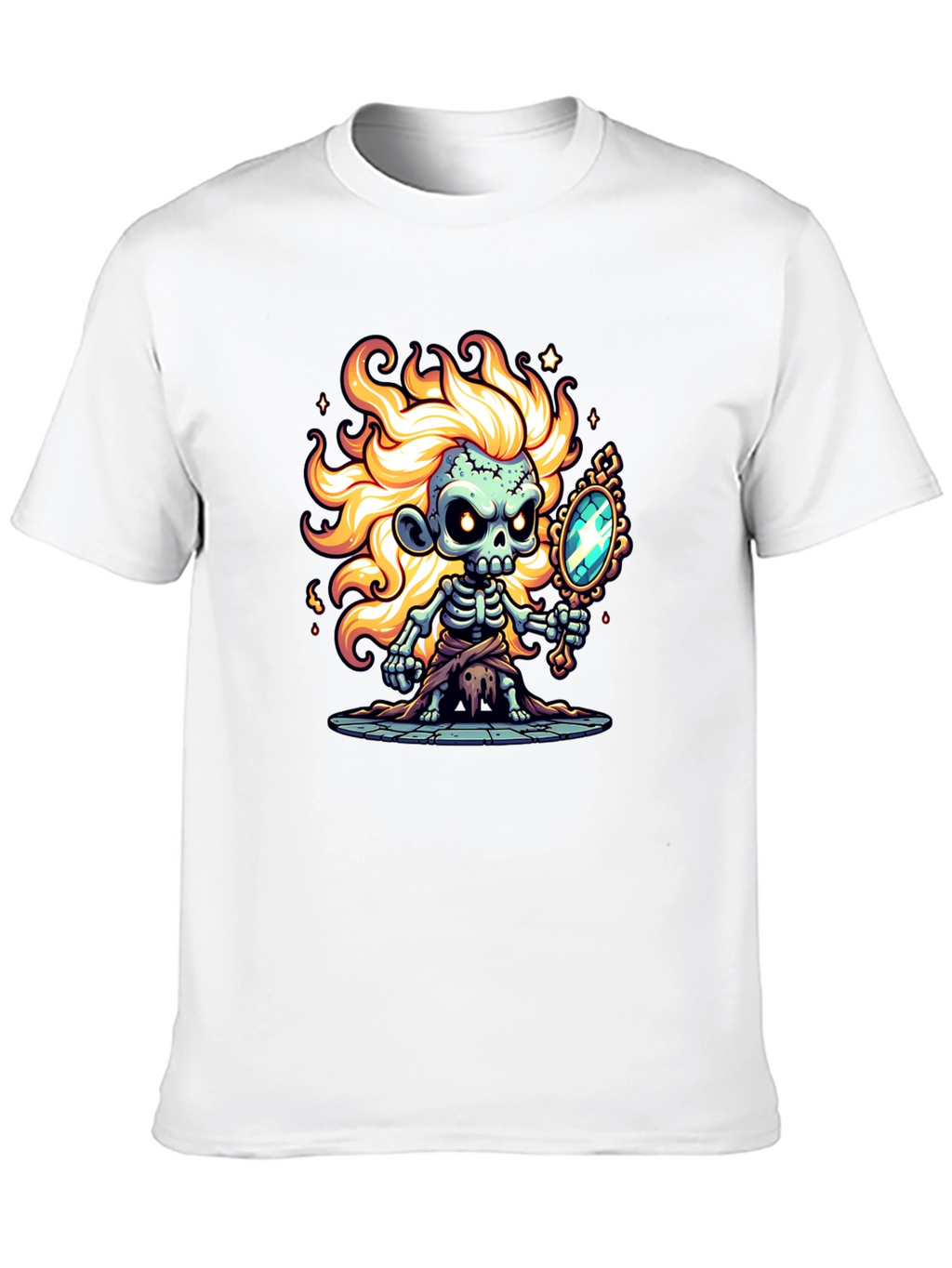 Zombie Skeleton Mirror Graphic Tee