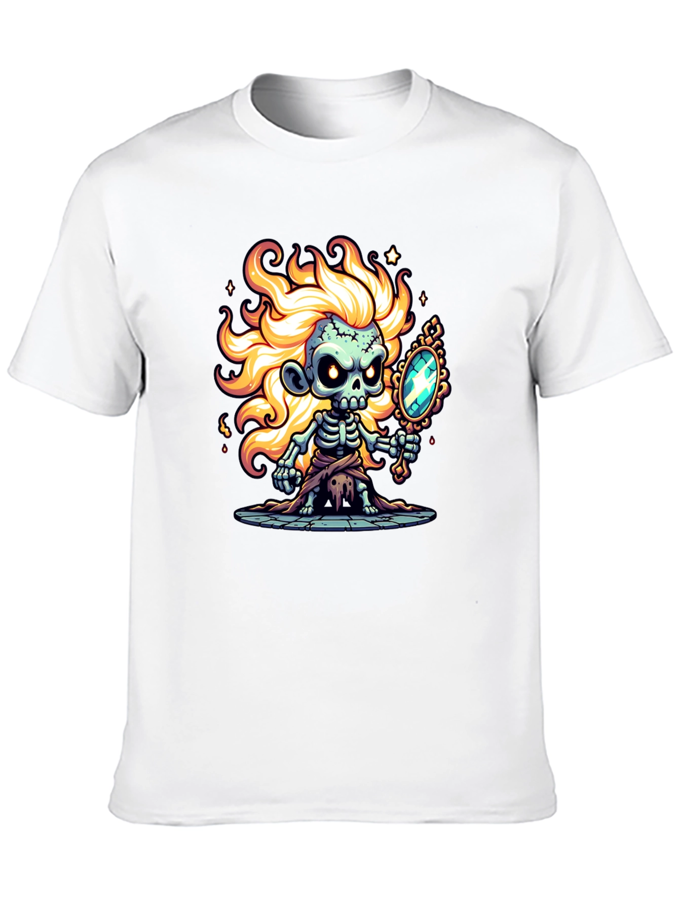 Zombie Skeleton Mirror Graphic Tee