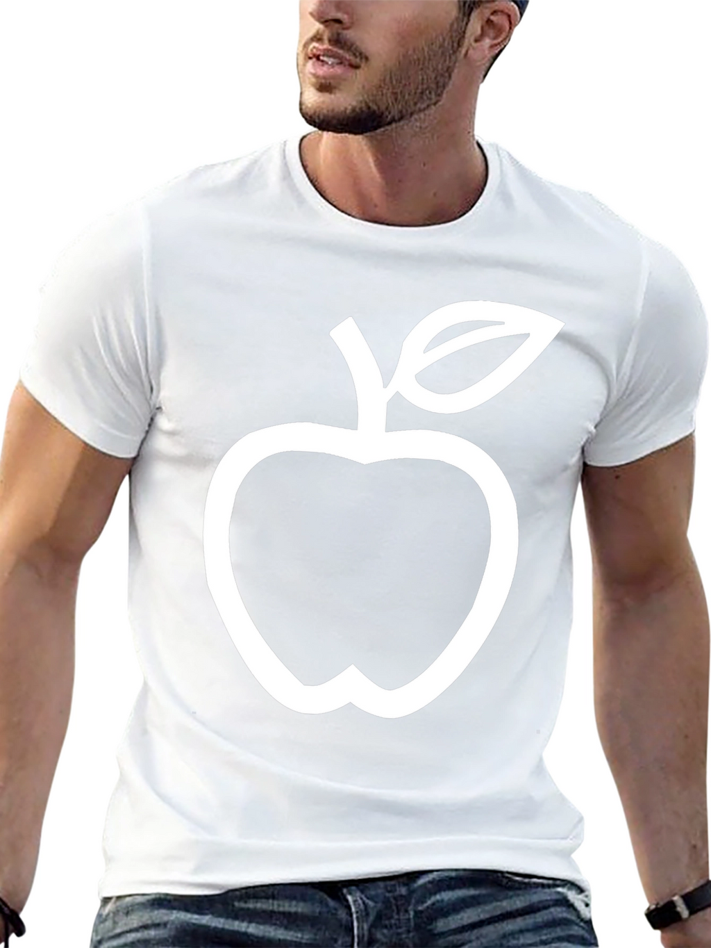 Black Apple Graphic T-Shirt