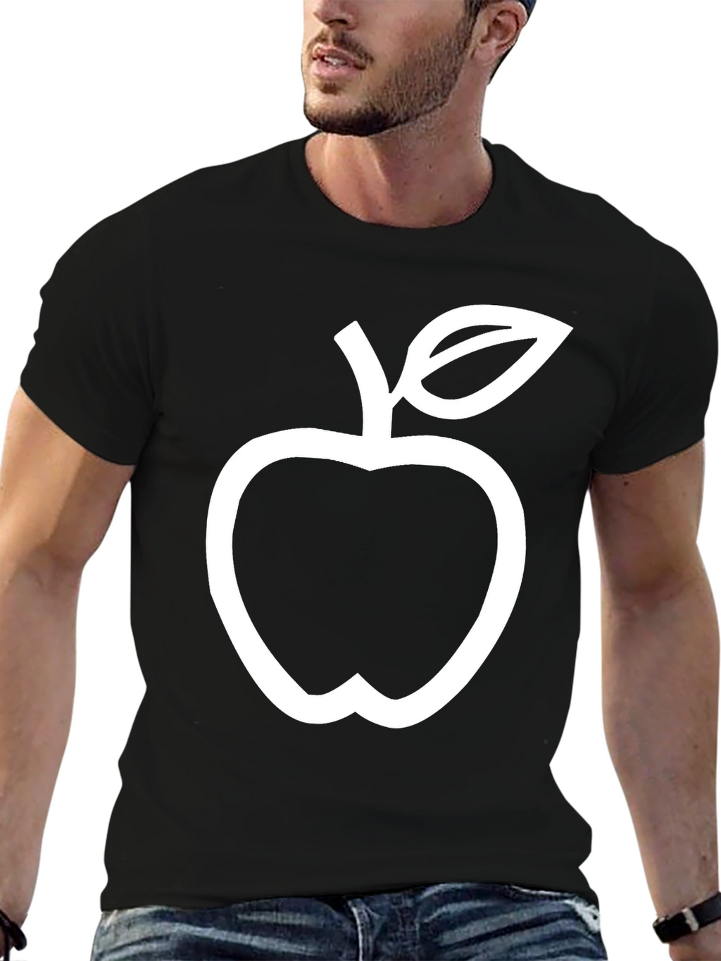 Black Apple Graphic T-Shirt