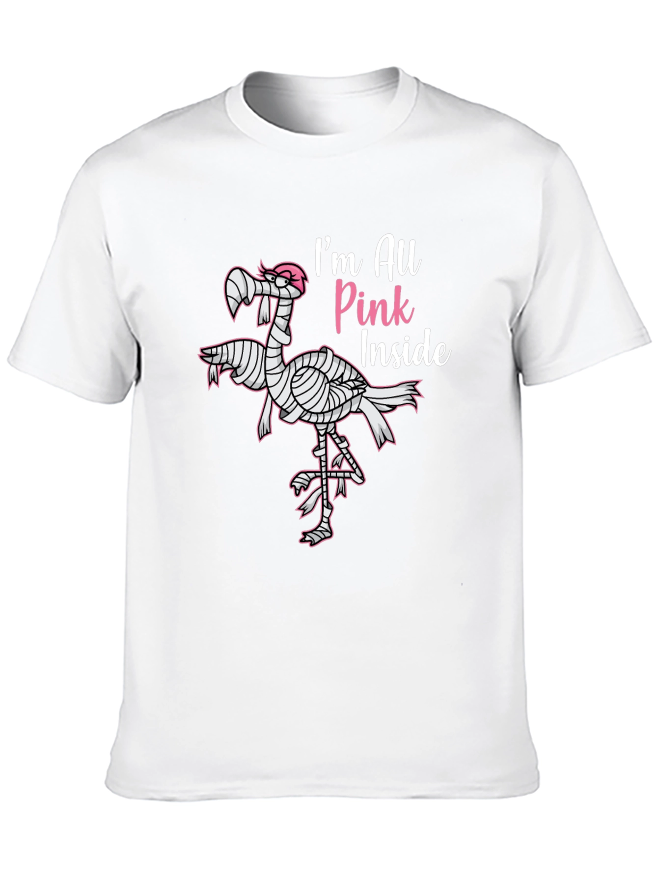 Pink Inside Mummy Flamingo Black T-Shirt