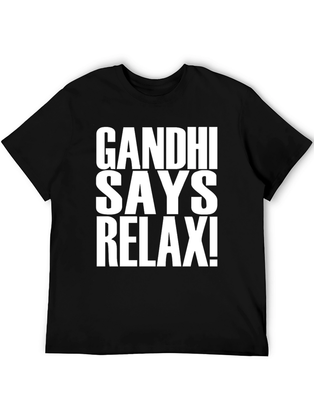 Gandhi Says Relax! Black Graphic T-Shirt