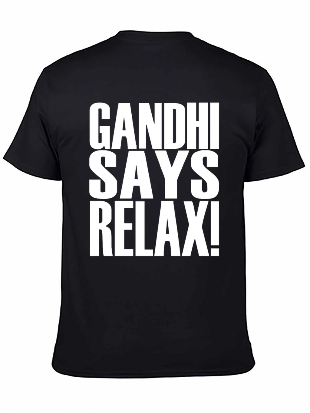 Gandhi Says Relax! Black Graphic T-Shirt