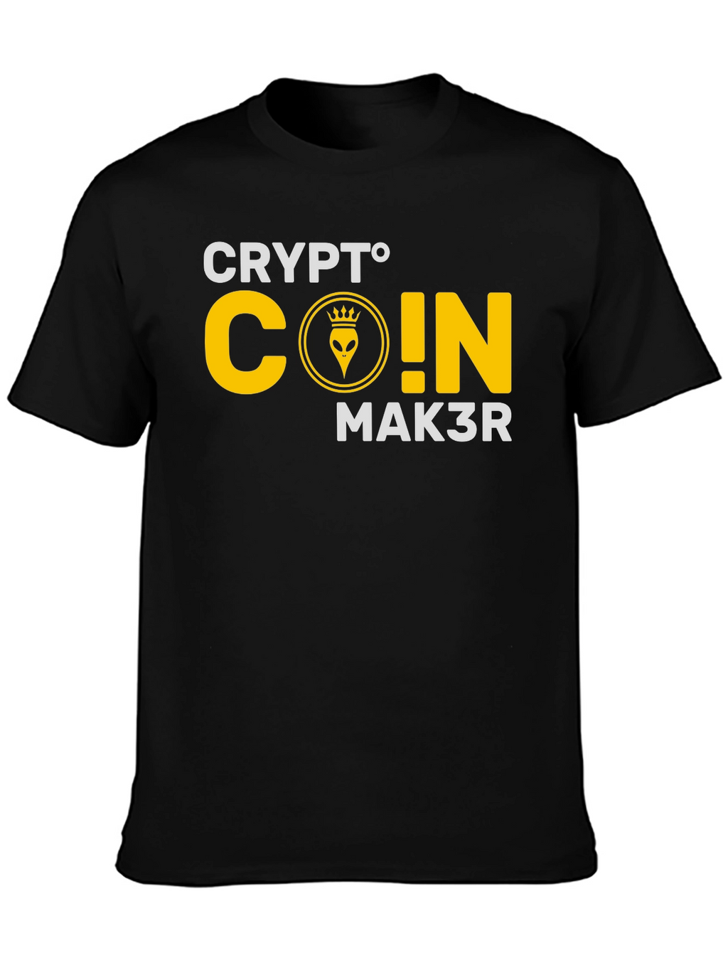 Crypto Coin Maker T-Shirt - Black Cotton Graphic Tee
