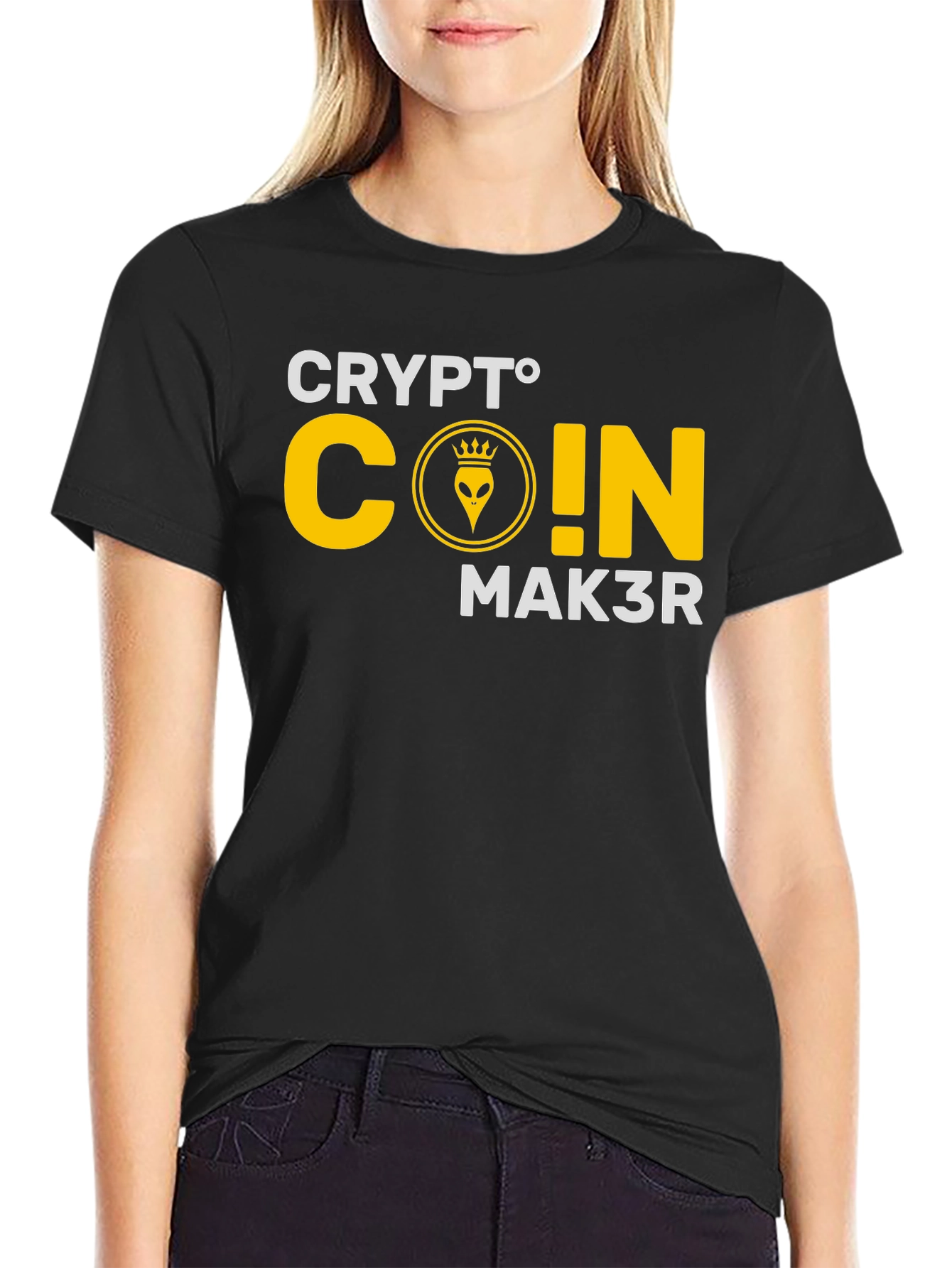 Crypto Coin Maker T-Shirt - Black Cotton Graphic Tee
