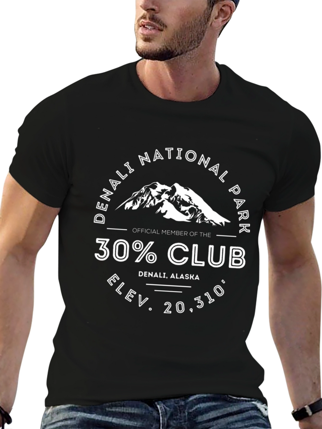 Denali National Park 30% Club Black T-Shirt