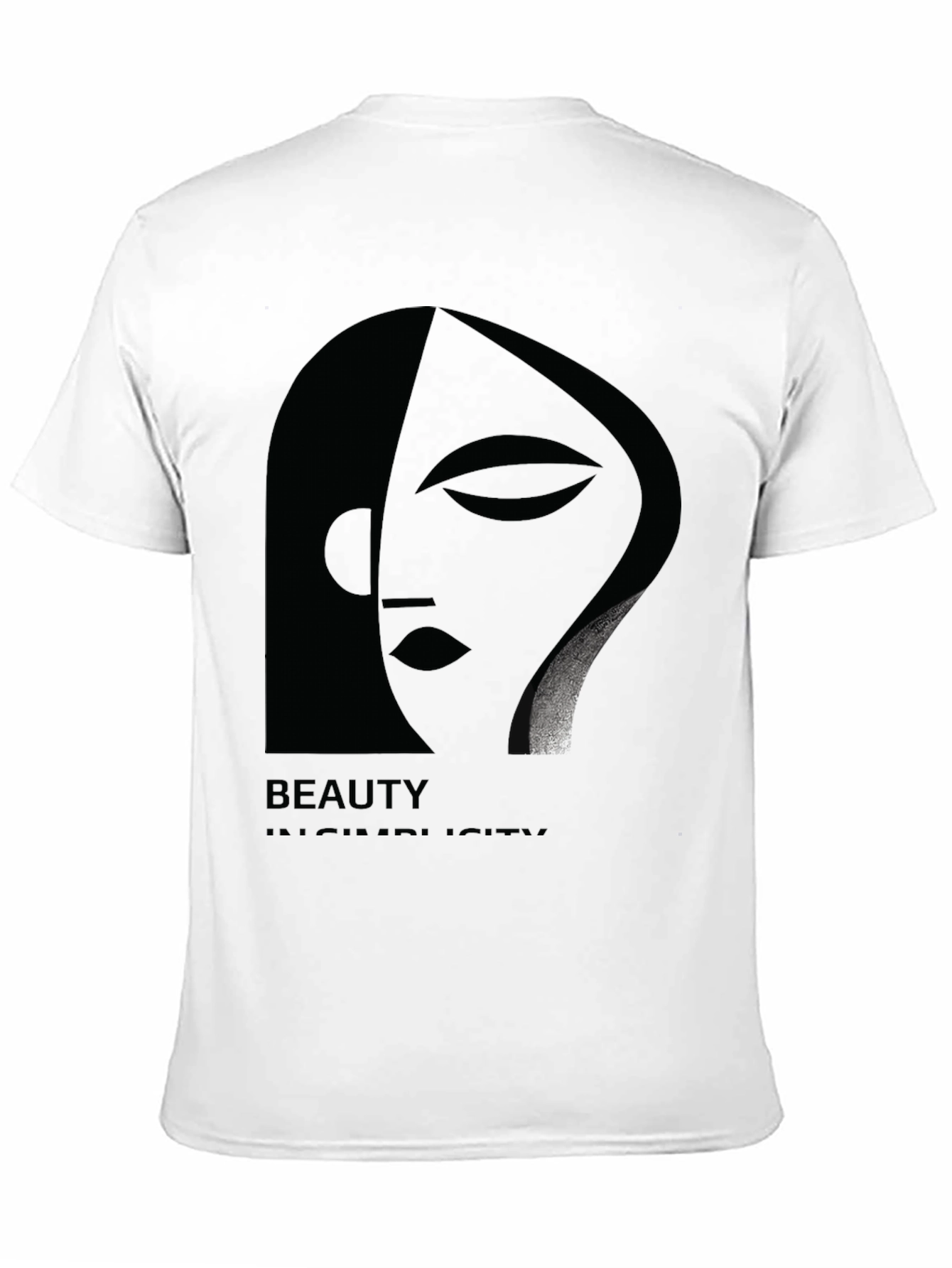 Beauty in Simplicity Black Graphic Tee for Men